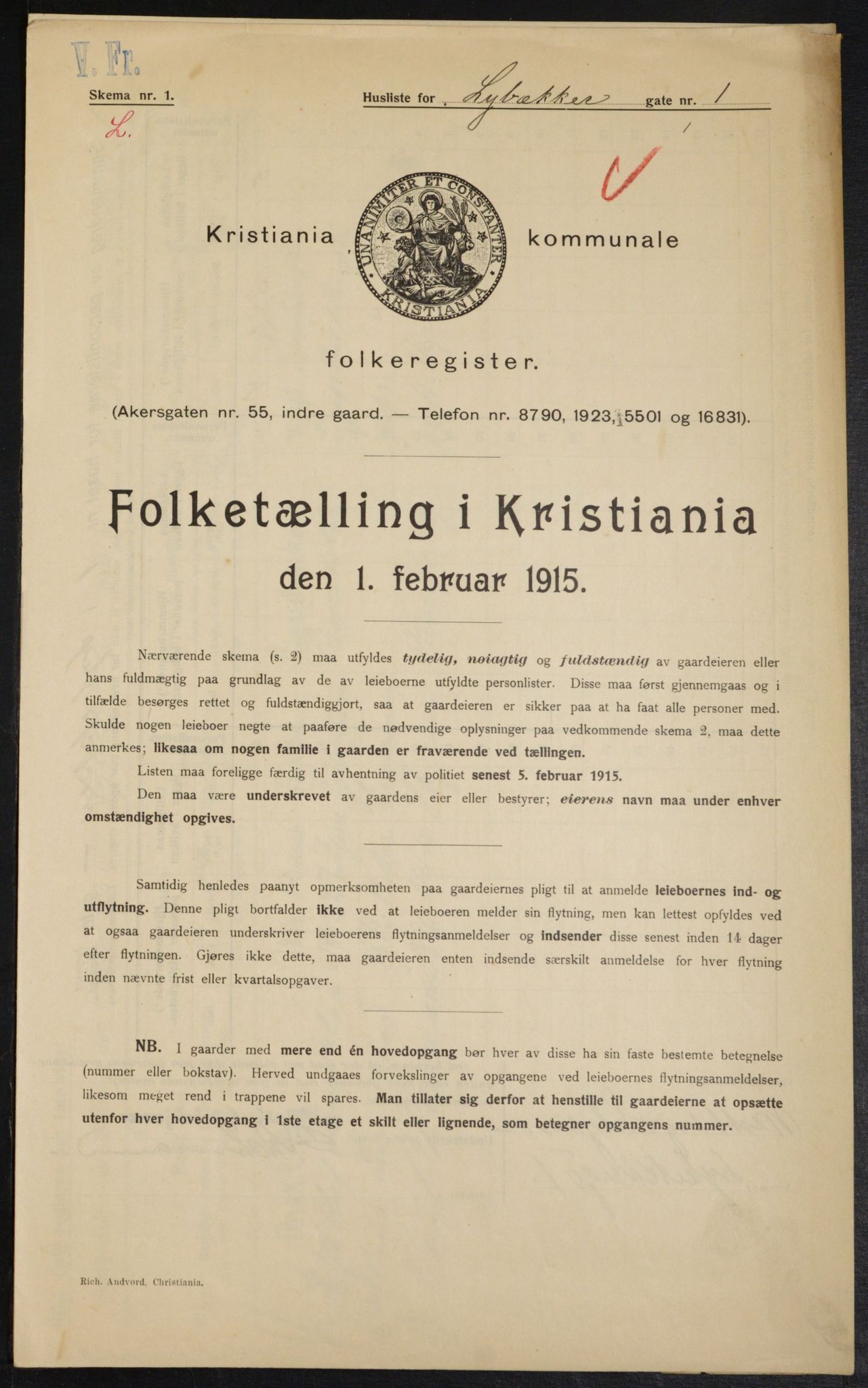 OBA, Kommunal folketelling 1.2.1915 for Kristiania, 1915, s. 57808