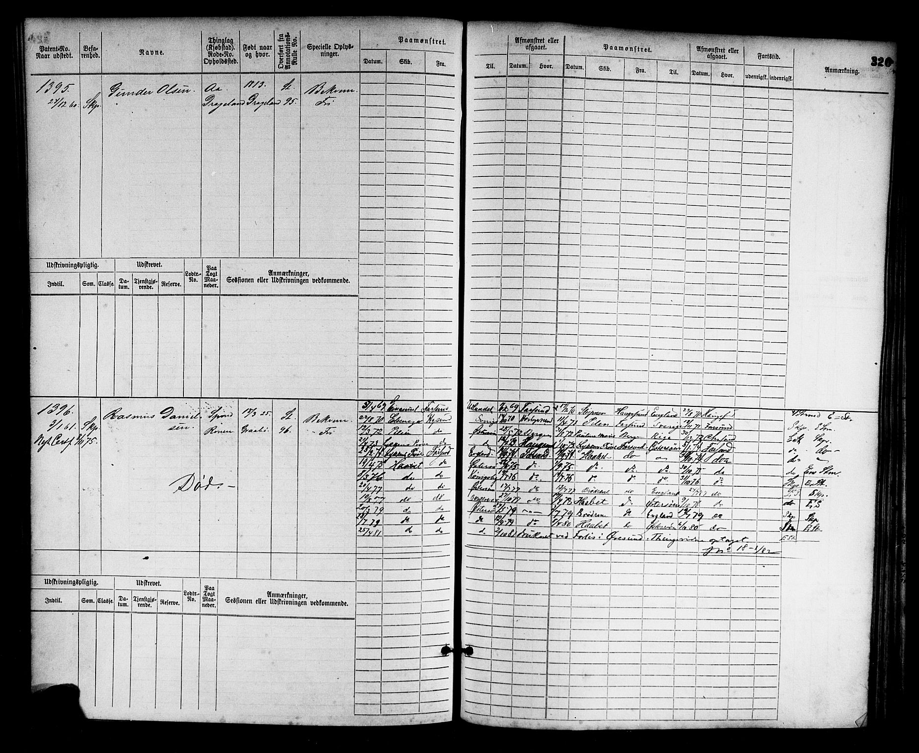 Farsund mønstringskrets, AV/SAK-2031-0017/F/Fb/L0002: Hovedrulle nr 759-1508, M-5, 1868-1900, s. 323