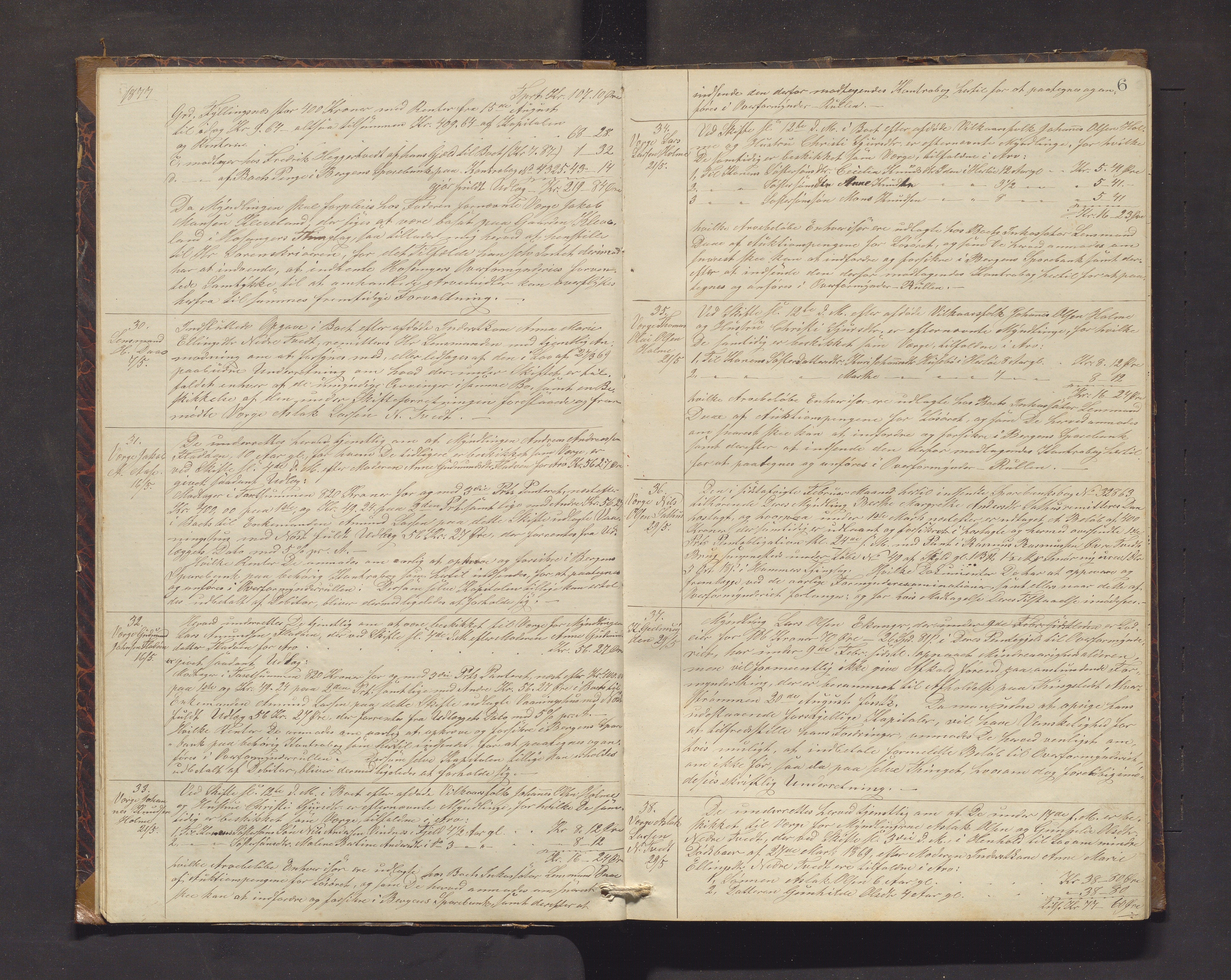 Hamre kommune. Overformynderiet , IKAH/1254-812/B/Ba/L0002: Kopibok for Hamre overformynderi, 1876-1898