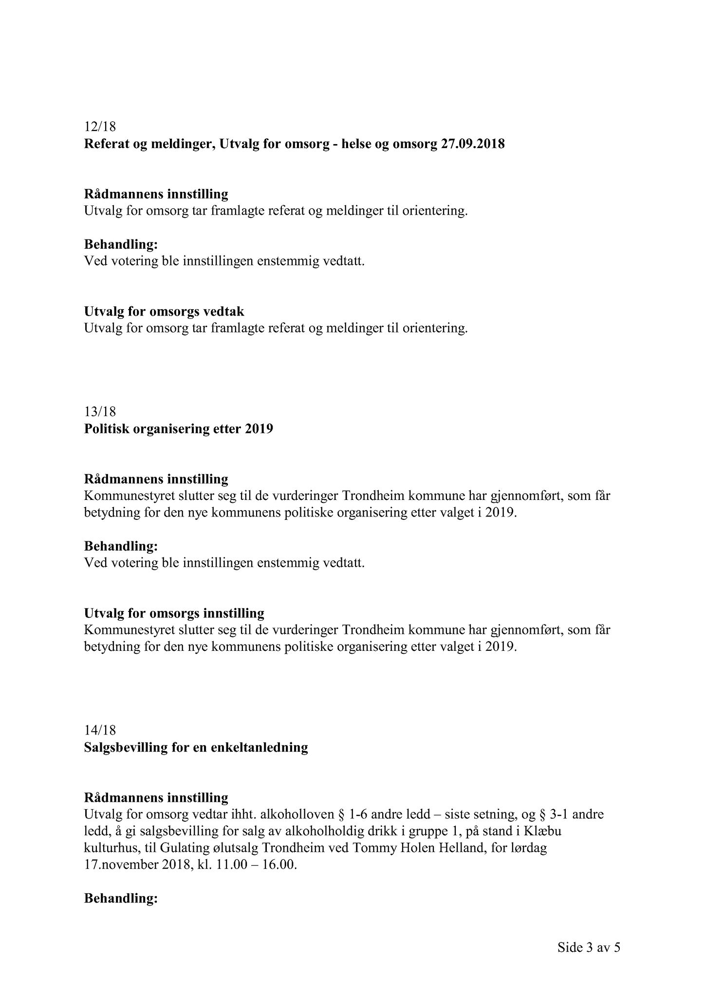 Klæbu Kommune, TRKO/KK/05-UOm/L009: Utvalg for omsorg - Møtedokumenter, 2018, s. 312