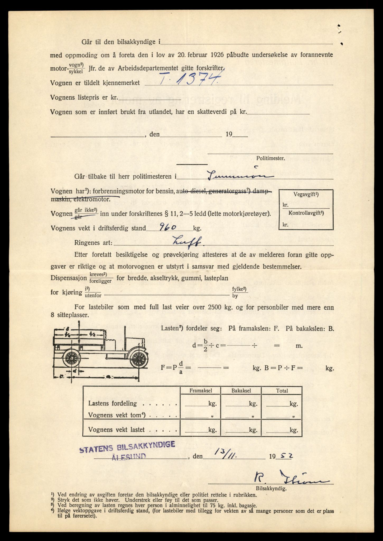 Møre og Romsdal vegkontor - Ålesund trafikkstasjon, AV/SAT-A-4099/F/Fe/L0012: Registreringskort for kjøretøy T 1290 - T 1450, 1927-1998, s. 1917