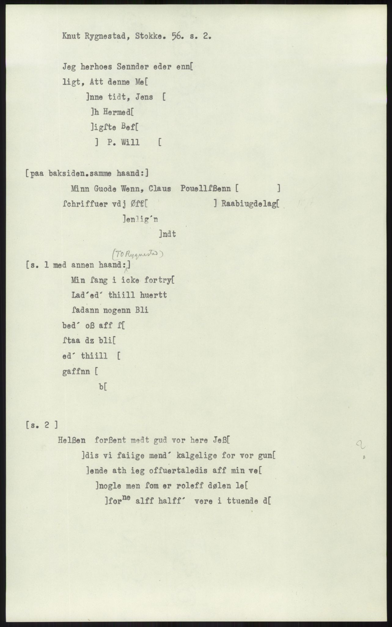 Samlinger til kildeutgivelse, Diplomavskriftsamlingen, AV/RA-EA-4053/H/Ha, s. 1606