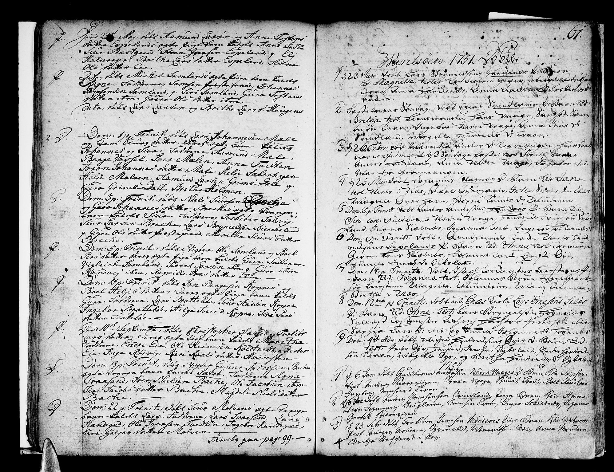 Strandebarm sokneprestembete, AV/SAB-A-78401/H/Haa: Ministerialbok nr. A 3 /3, 1751-1787, s. 61