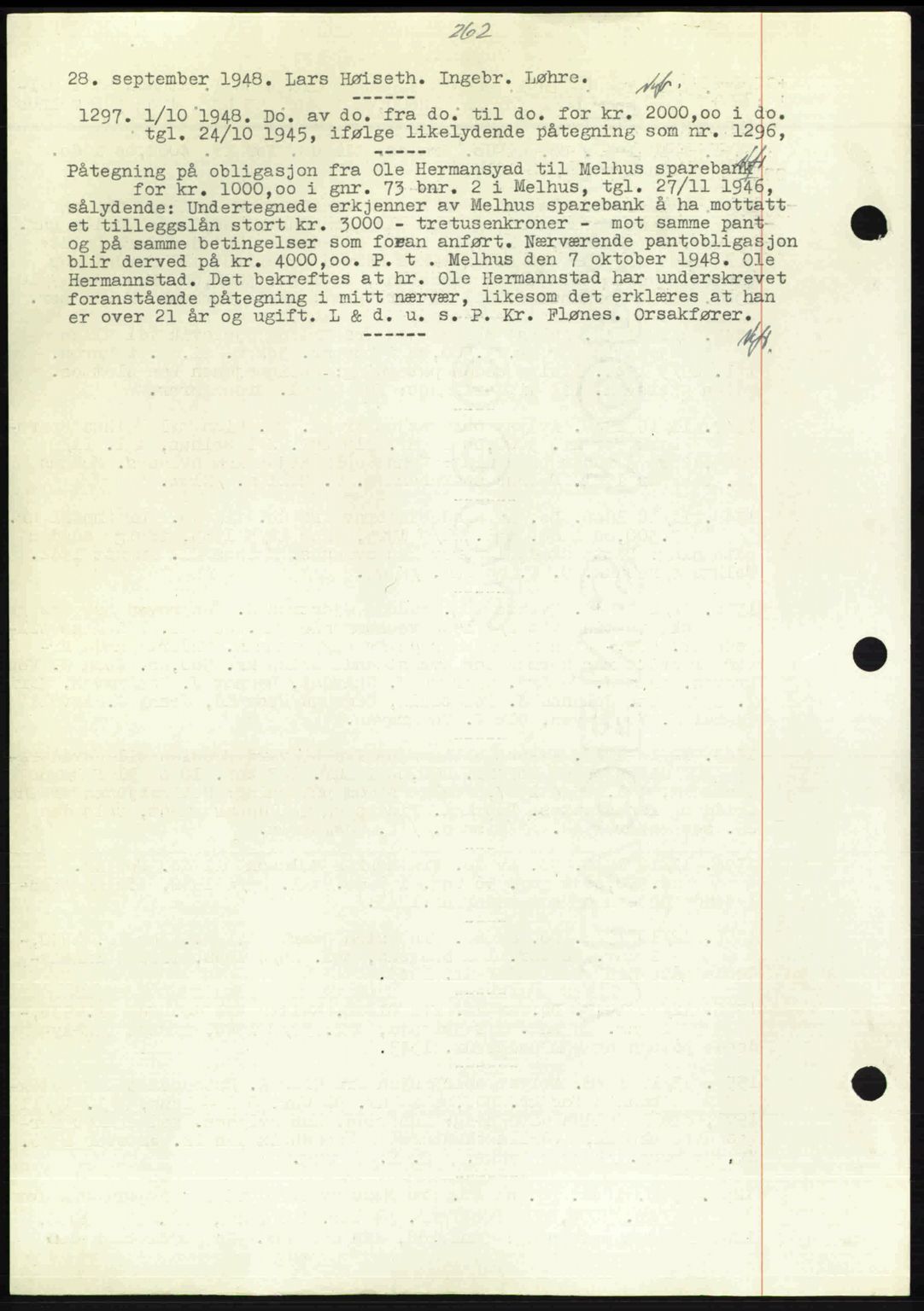 Gauldal sorenskriveri, SAT/A-0014/1/2/2C: Pantebok nr. A6, 1948-1948, Dagboknr: 1297/1948