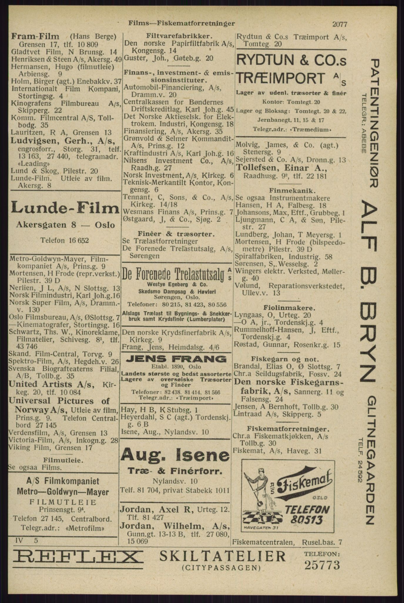 Kristiania/Oslo adressebok, PUBL/-, 1929, s. 2077