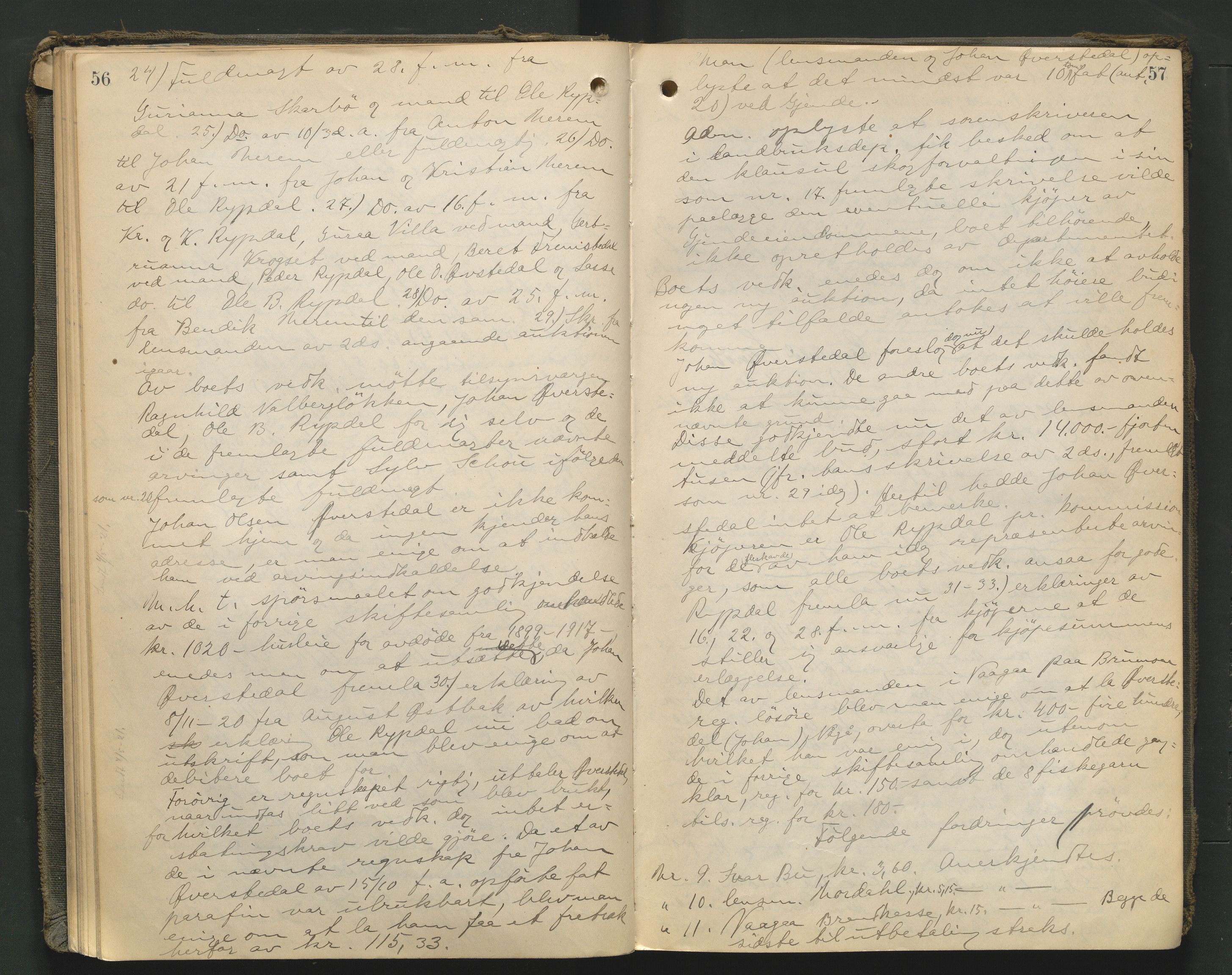 Nord-Gudbrandsdal tingrett, AV/SAH-TING-002/J/Jc/L0007: Skifteforhandlingsprotokoll, 1920-1926, s. 56-57