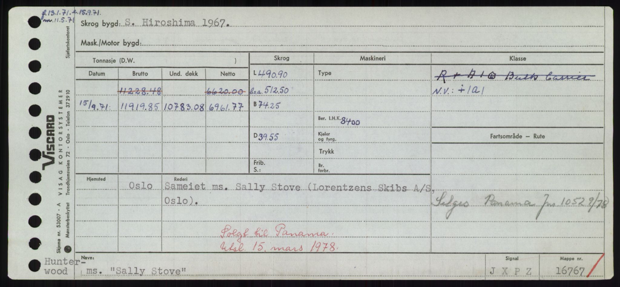 Sjøfartsdirektoratet med forløpere, Skipsmålingen, RA/S-1627/H/Hd/L0031: Fartøy, Rju-Sam, s. 601