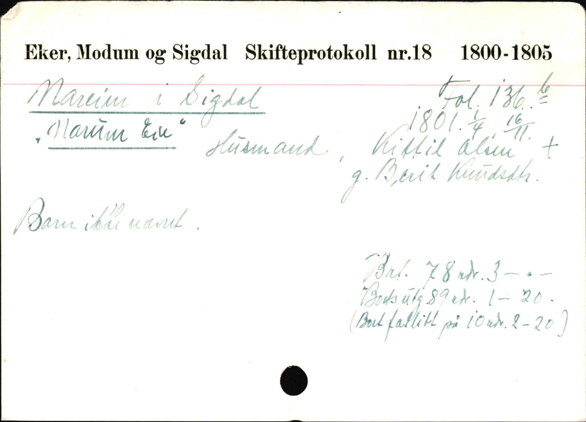 Eiker, Modum og Sigdal sorenskriveri, AV/SAKO-A-123/H, 1676-1828, s. 3530