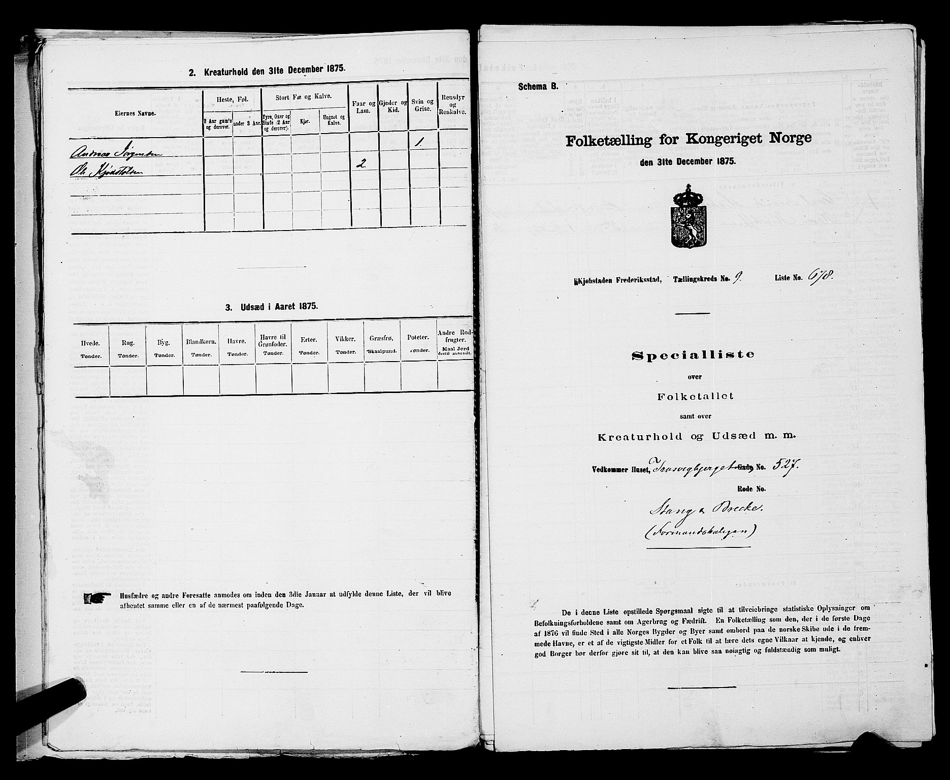 RA, Folketelling 1875 for 0103B Fredrikstad prestegjeld, Fredrikstad kjøpstad, 1875, s. 1540