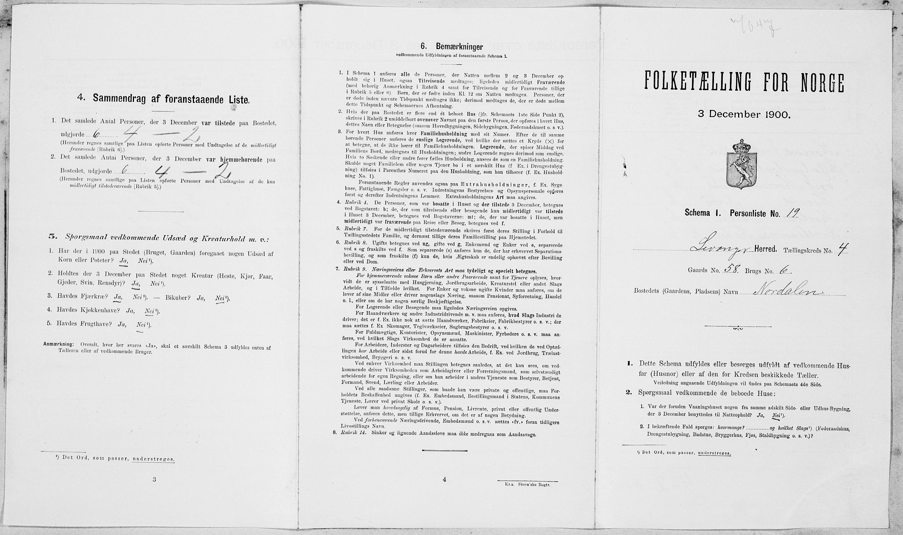 SAT, Folketelling 1900 for 1720 Levanger herred, 1900, s. 645
