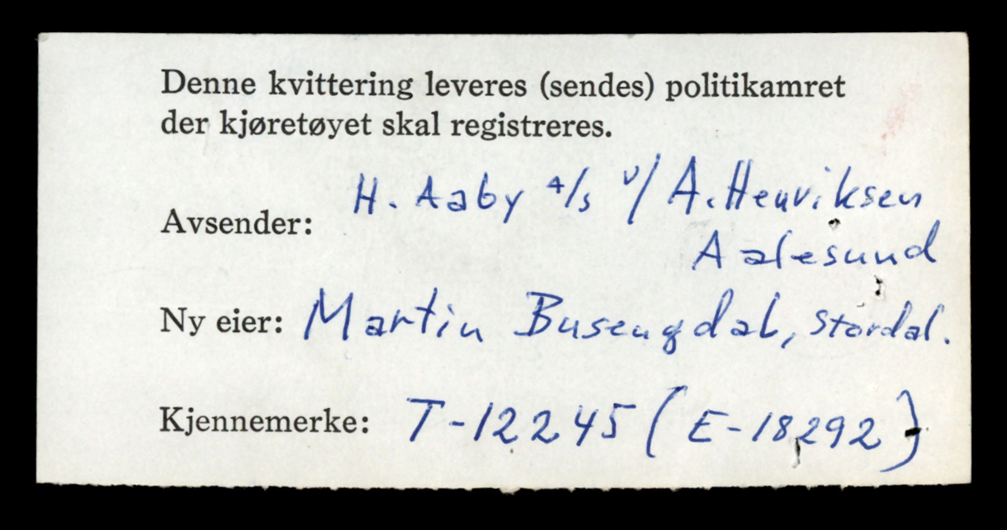 Møre og Romsdal vegkontor - Ålesund trafikkstasjon, AV/SAT-A-4099/F/Fe/L0033: Registreringskort for kjøretøy T 12151 - T 12474, 1927-1998, s. 2338