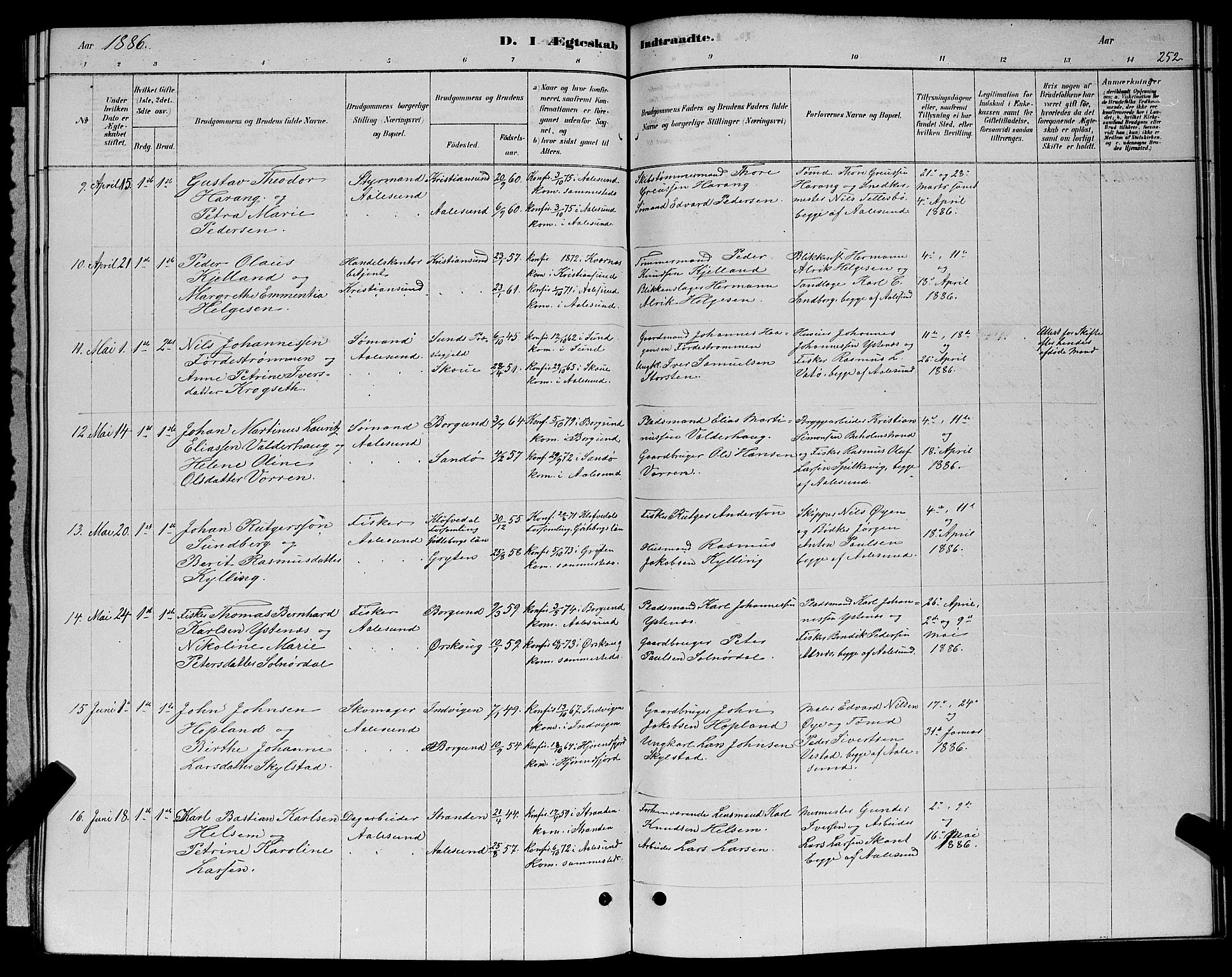 Ministerialprotokoller, klokkerbøker og fødselsregistre - Møre og Romsdal, SAT/A-1454/529/L0466: Klokkerbok nr. 529C03, 1878-1888, s. 253