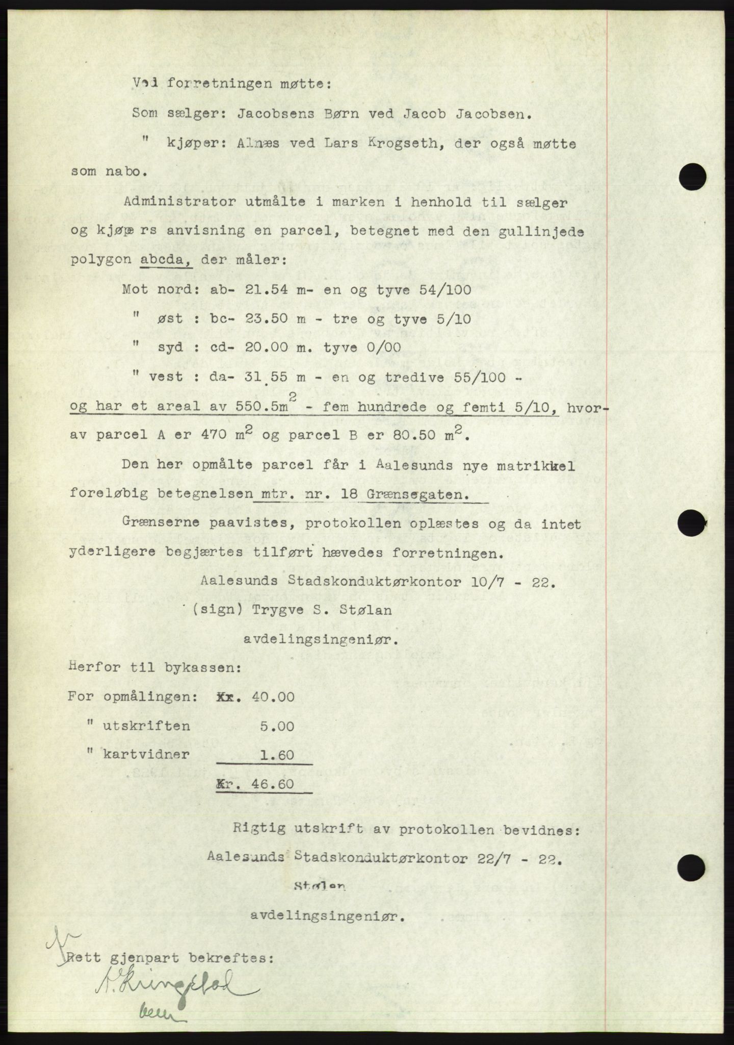 Ålesund byfogd, AV/SAT-A-4384: Pantebok nr. 31, 1933-1934, Tingl.dato: 01.05.1934