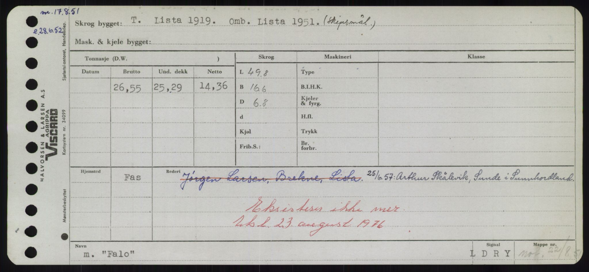 Sjøfartsdirektoratet med forløpere, Skipsmålingen, RA/S-1627/H/Hd/L0010: Fartøy, F-Fjø, s. 101