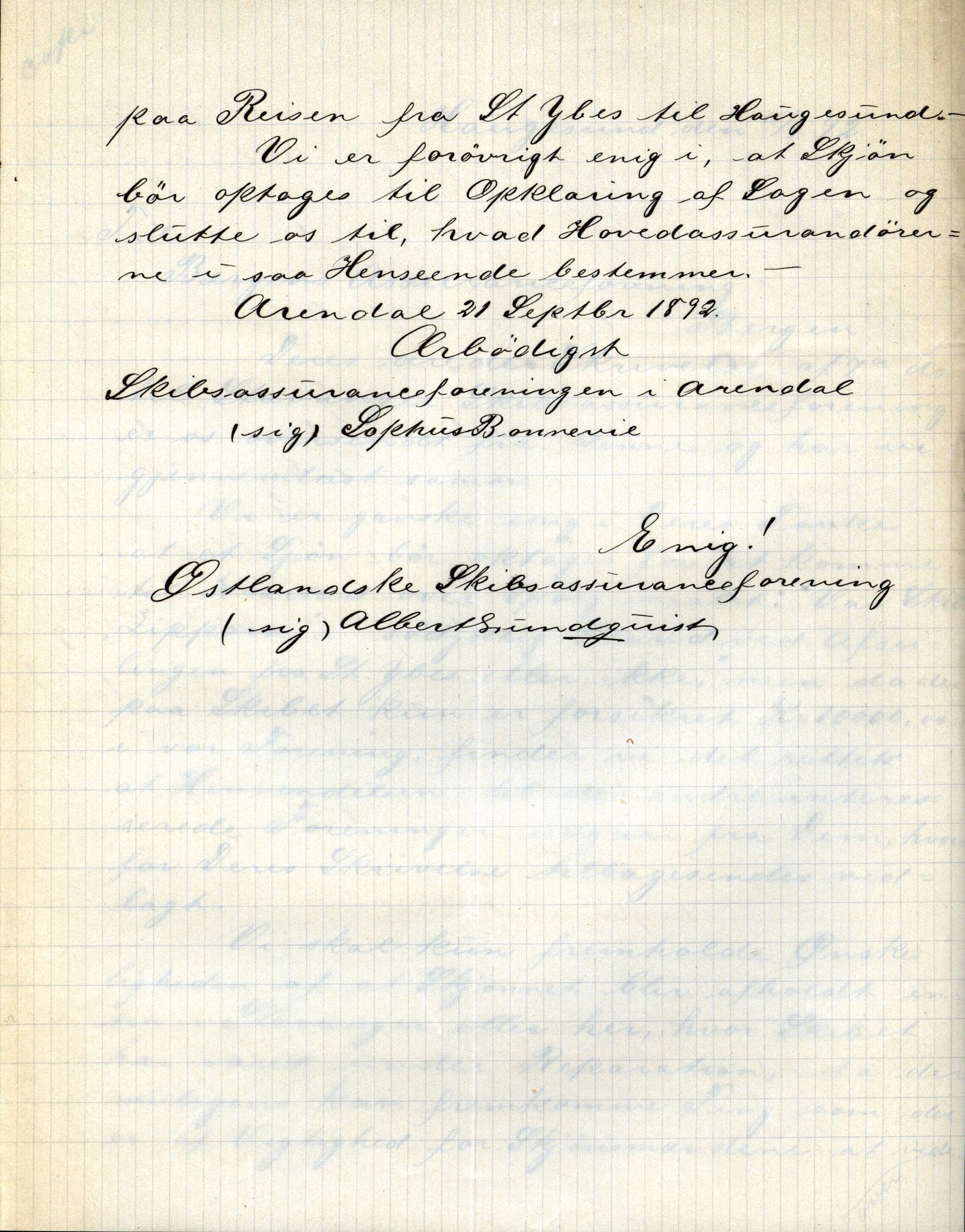 Pa 63 - Østlandske skibsassuranceforening, VEMU/A-1079/G/Ga/L0028/0004: Havaridokumenter / Hurtig, Helene, Hans Nielsen Hauge, Telefon, Zeppora, 1892, s. 24