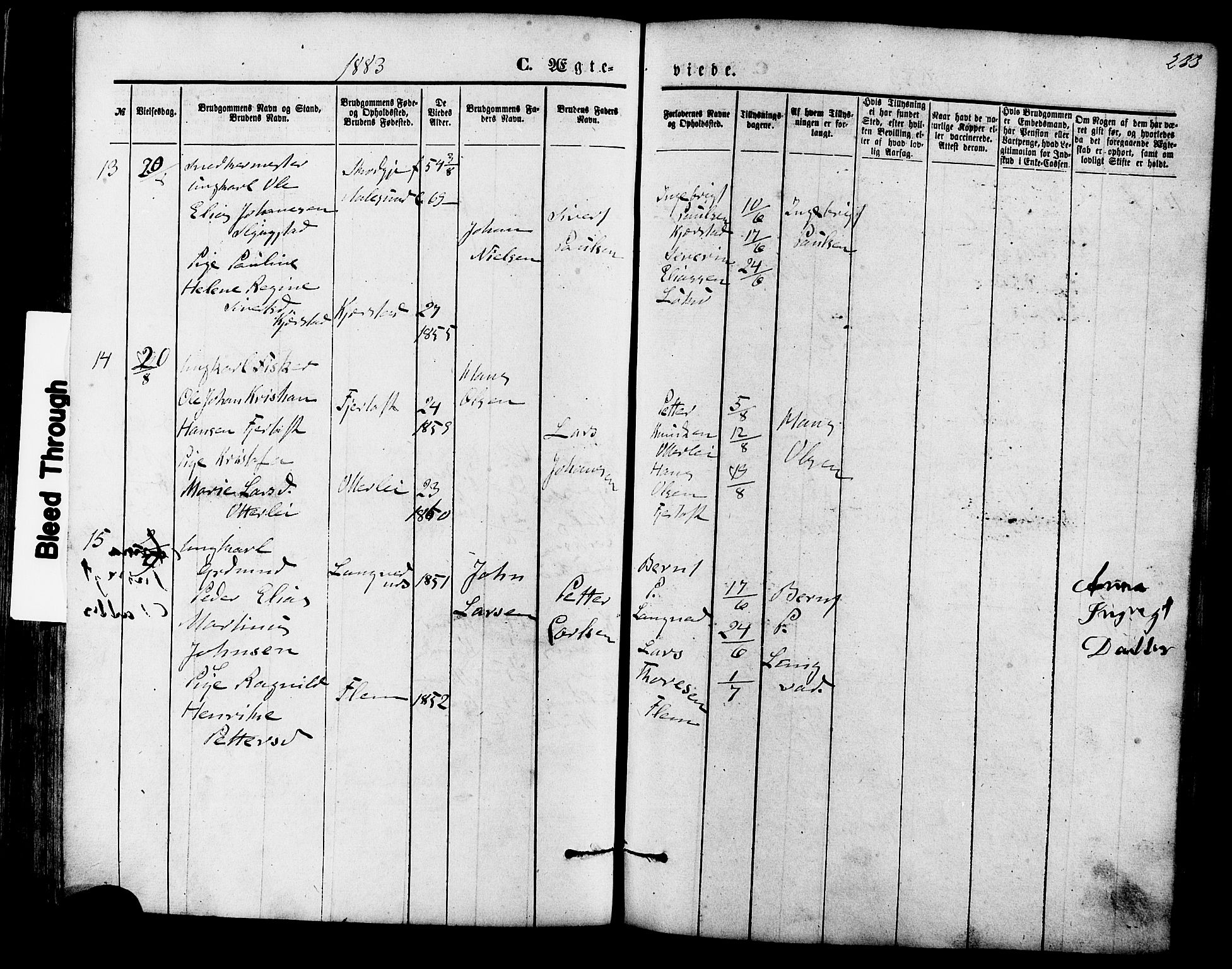 Ministerialprotokoller, klokkerbøker og fødselsregistre - Møre og Romsdal, AV/SAT-A-1454/536/L0500: Ministerialbok nr. 536A09, 1876-1889, s. 233