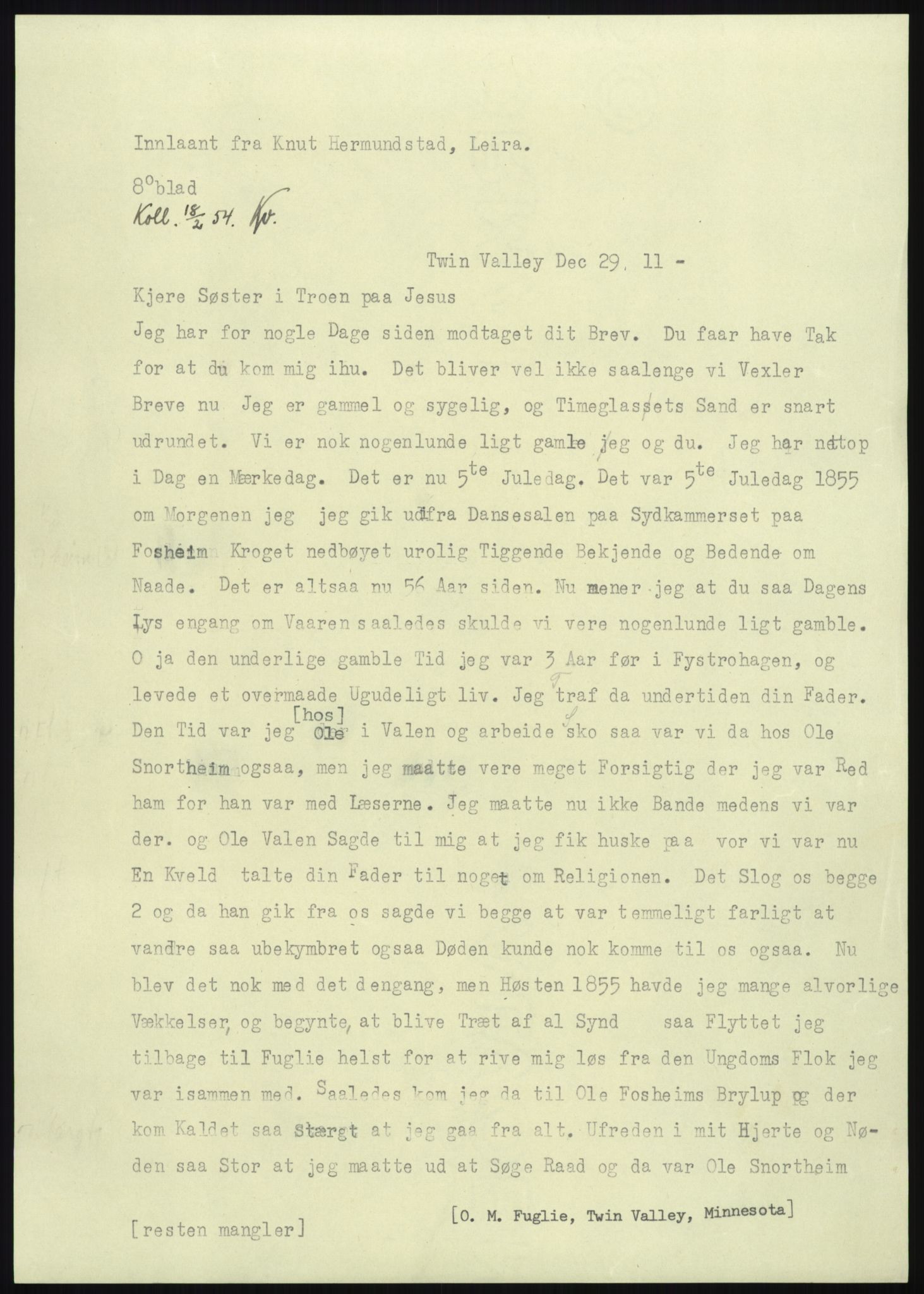 Samlinger til kildeutgivelse, Amerikabrevene, AV/RA-EA-4057/F/L0013: Innlån fra Oppland: Lie (brevnr 79-115) - Nordrum, 1838-1914, s. 472