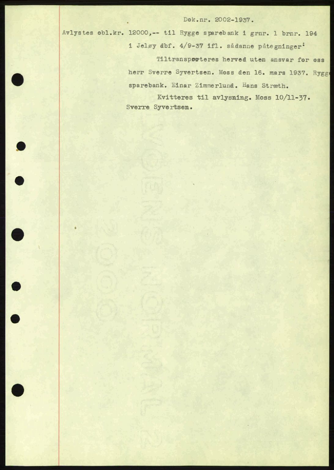 Moss sorenskriveri, SAO/A-10168: Pantebok nr. B4, 1937-1938, Dagboknr: 2002/1937