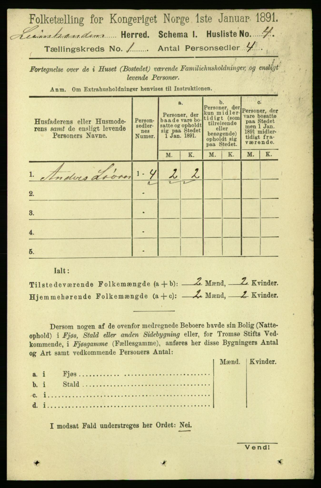 RA, Folketelling 1891 for 1654 Leinstrand herred, 1891, s. 16
