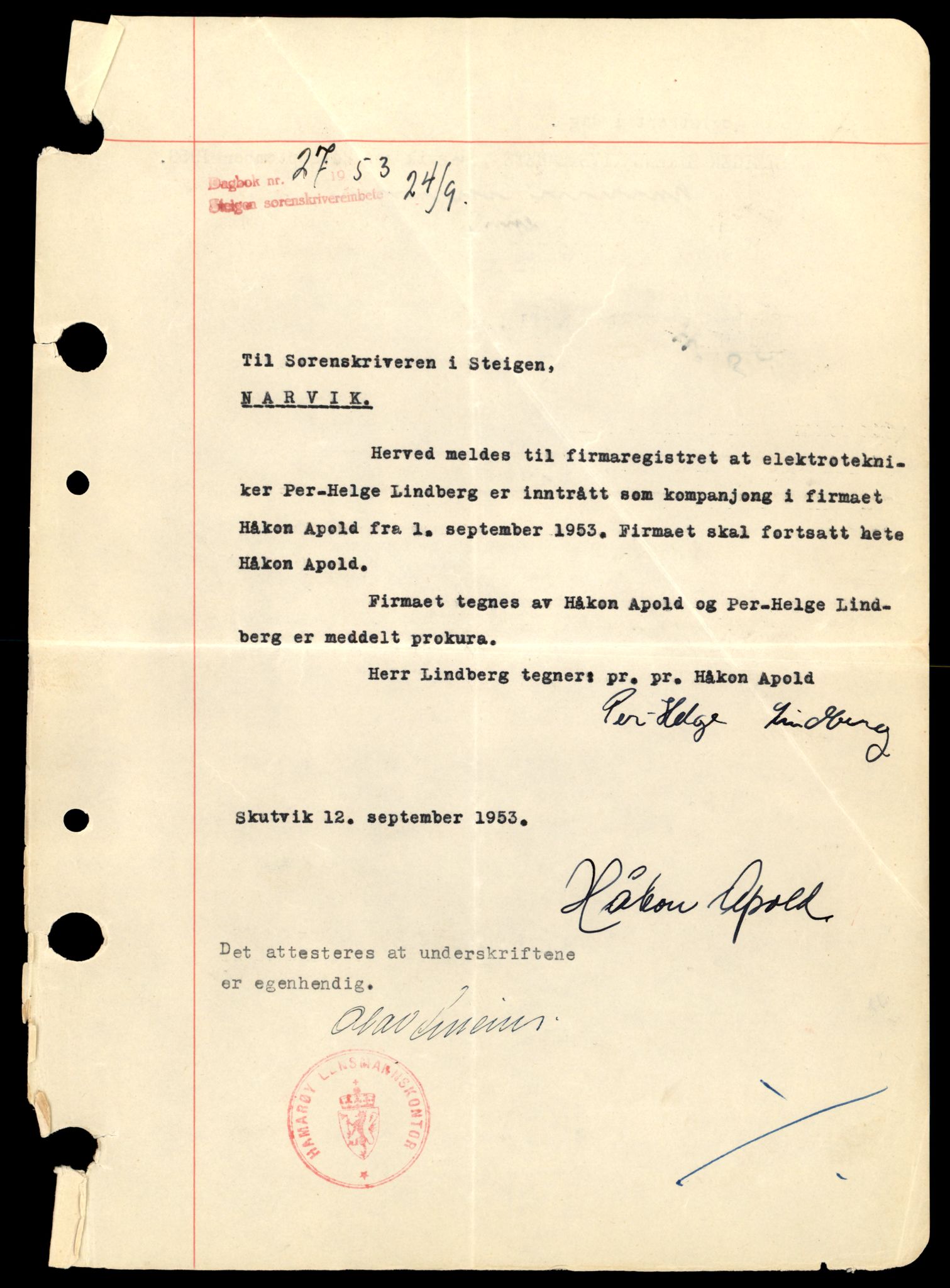 Steigen og Ofoten sorenskriveri, AV/SAT-A-0030/3/J/Jc/Jce/L0001: Enkeltmannsforetak og ansvarlige selskap, A-Å, 1944-1990, s. 5