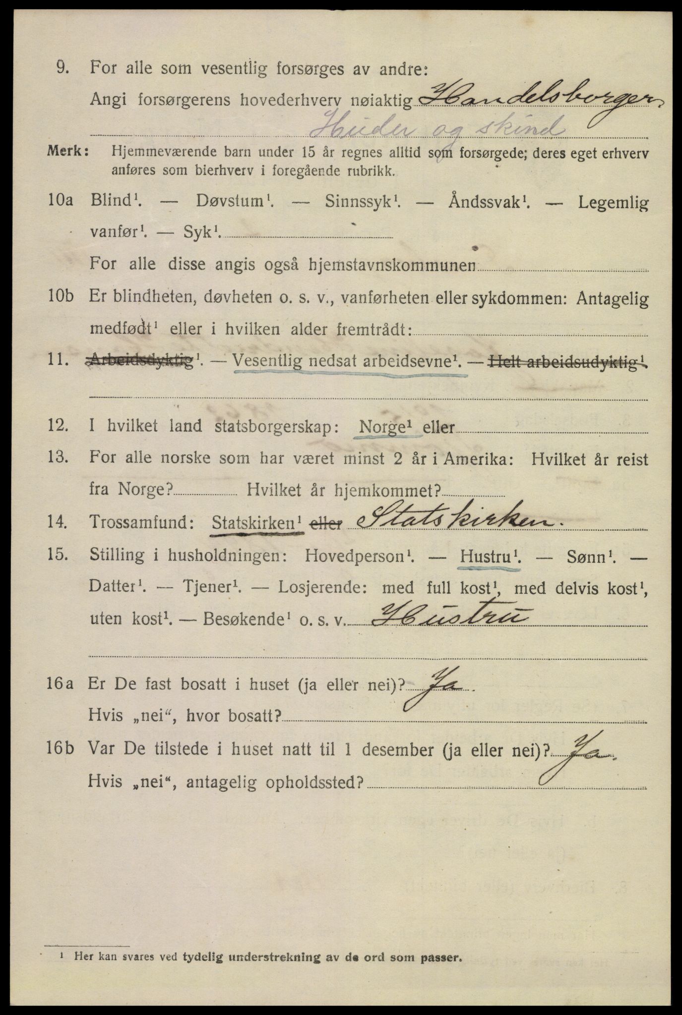 SAKO, Folketelling 1920 for 0705 Tønsberg kjøpstad, 1920, s. 12646