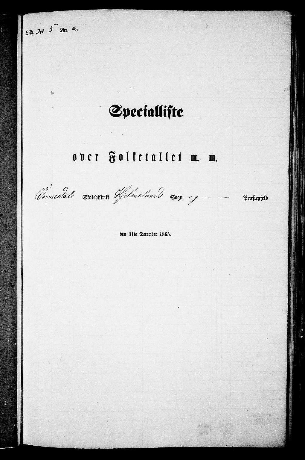 RA, Folketelling 1865 for 1133P Hjelmeland prestegjeld, 1865, s. 57