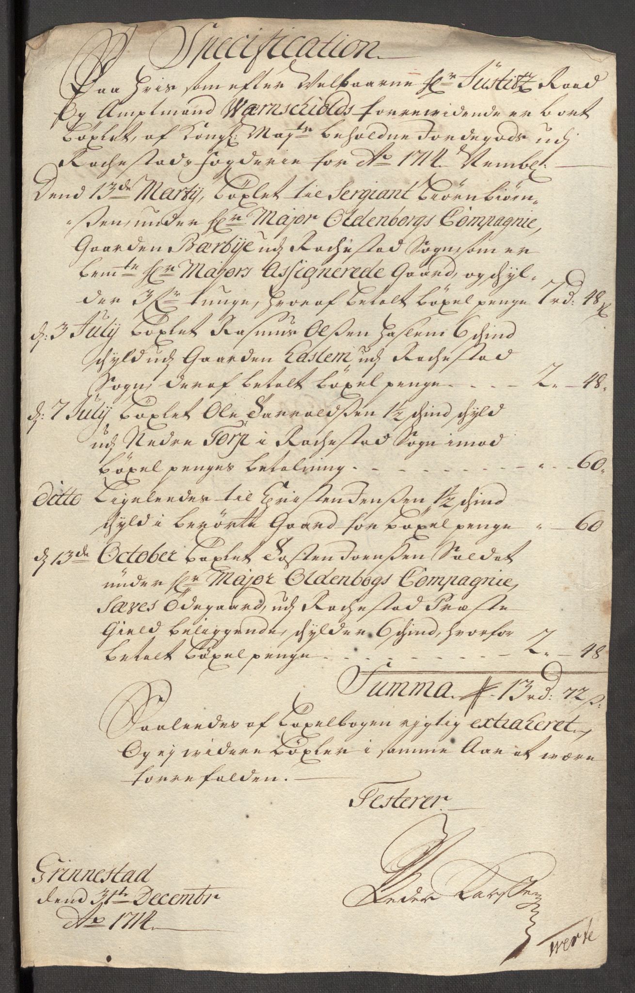 Rentekammeret inntil 1814, Reviderte regnskaper, Fogderegnskap, RA/EA-4092/R07/L0308: Fogderegnskap Rakkestad, Heggen og Frøland, 1714, s. 349
