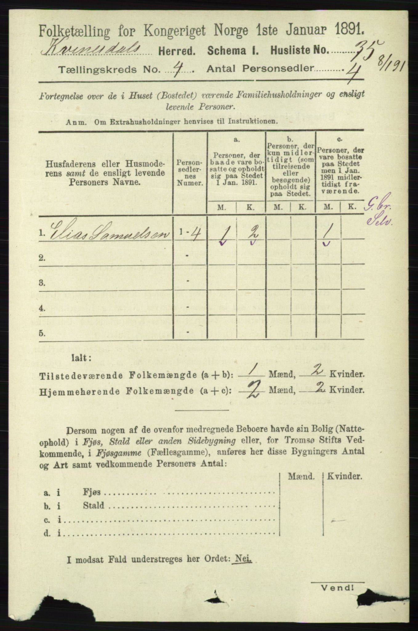 RA, Folketelling 1891 for 1037 Kvinesdal herred, 1891, s. 1428