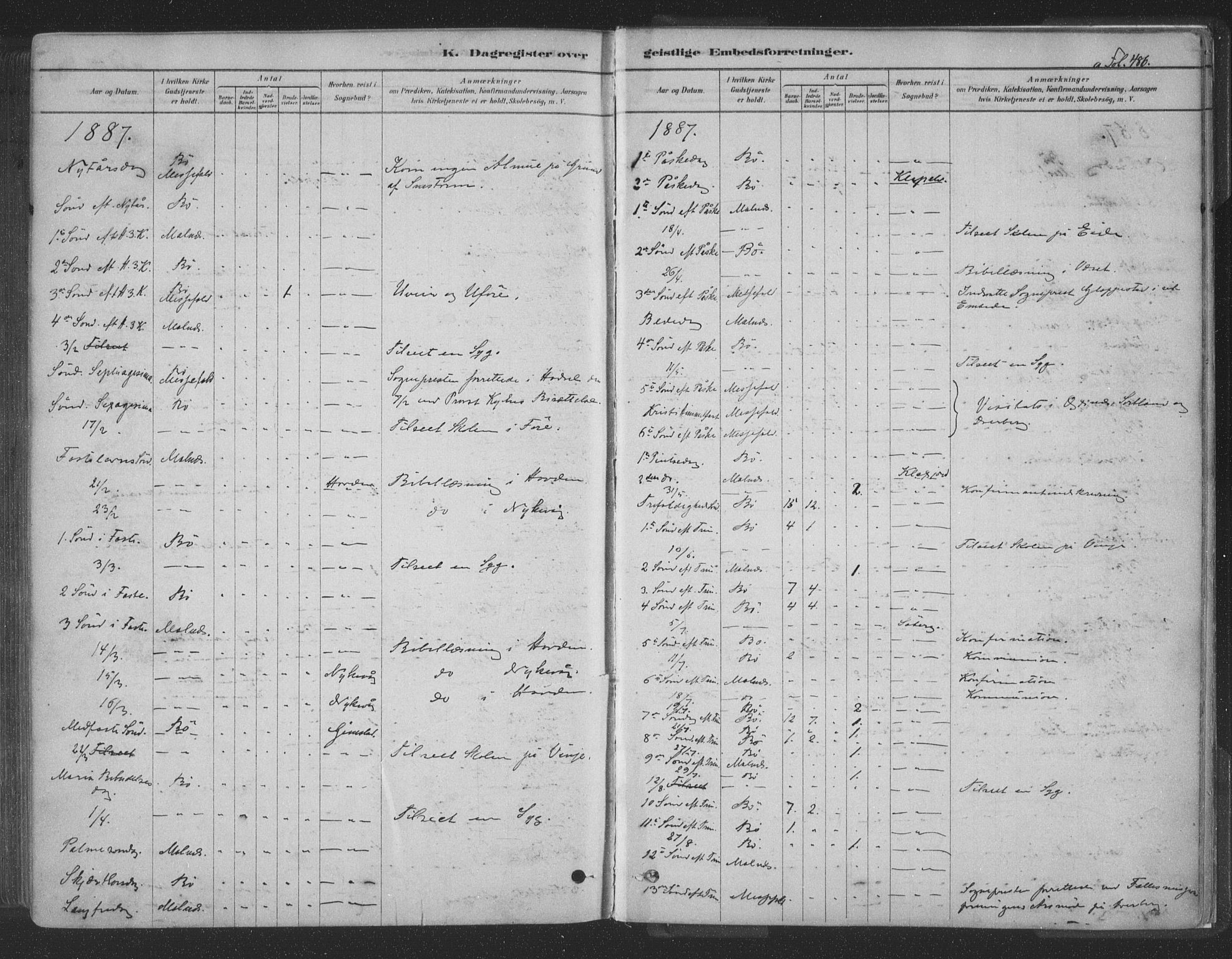 Ministerialprotokoller, klokkerbøker og fødselsregistre - Nordland, SAT/A-1459/891/L1302: Ministerialbok nr. 891A07, 1878-1895, s. 486