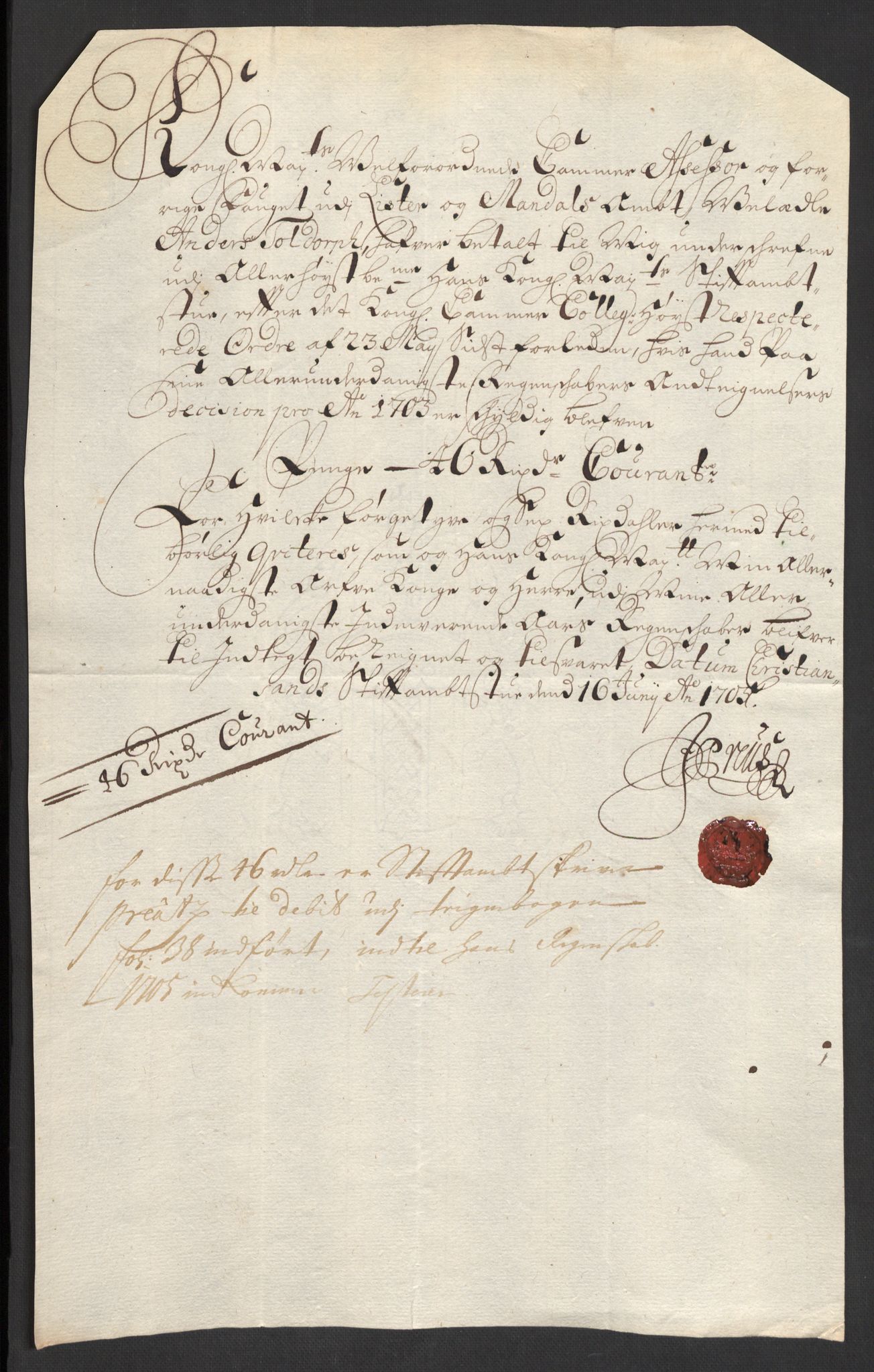 Rentekammeret inntil 1814, Reviderte regnskaper, Fogderegnskap, AV/RA-EA-4092/R43/L2550: Fogderegnskap Lista og Mandal, 1703-1704, s. 217