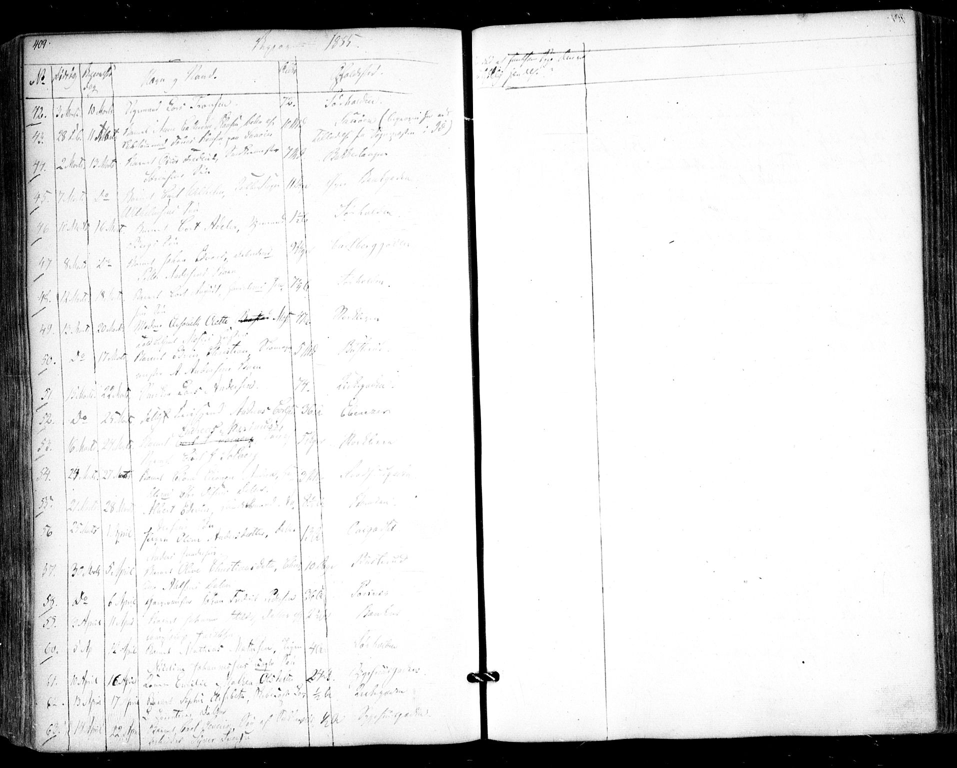 Halden prestekontor Kirkebøker, SAO/A-10909/F/Fa/L0006: Ministerialbok nr. I 6, 1845-1856, s. 409