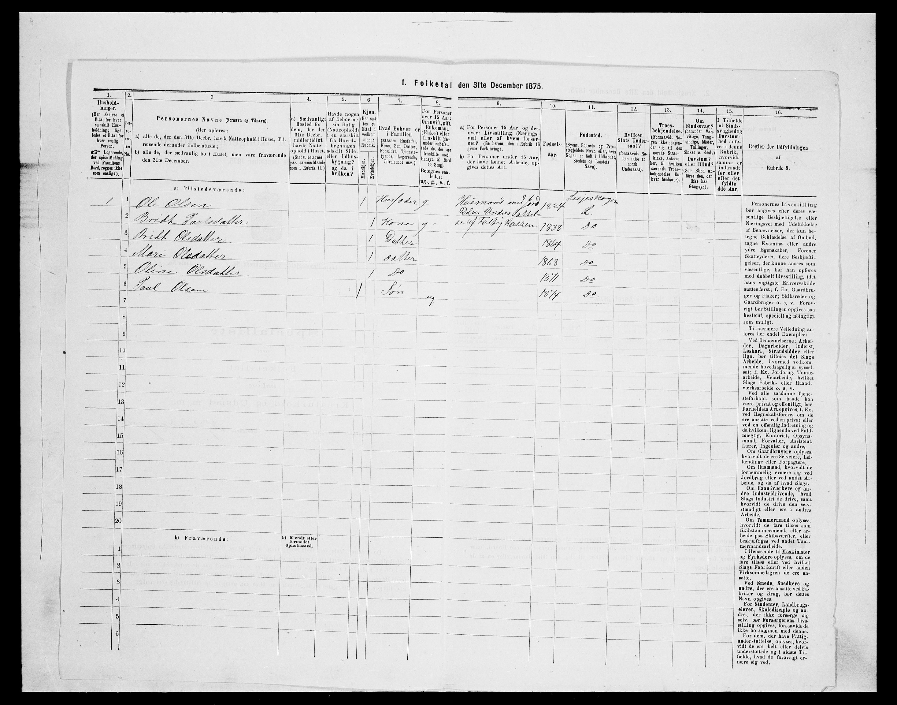 SAH, Folketelling 1875 for 0512P Lesja prestegjeld, 1875, s. 91