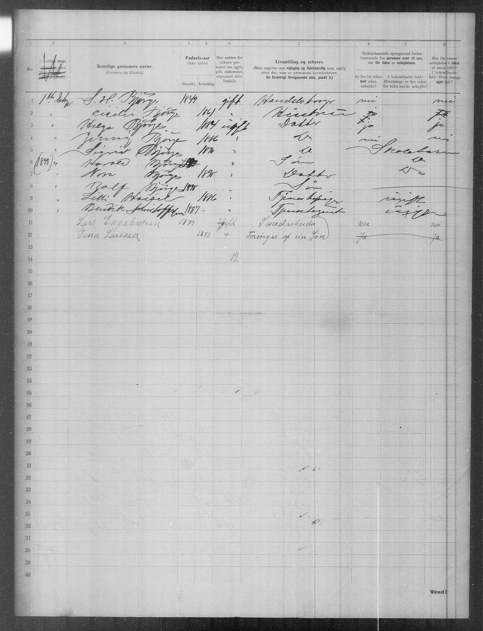 OBA, Kommunal folketelling 31.12.1903 for Kristiania kjøpstad, 1903, s. 6023