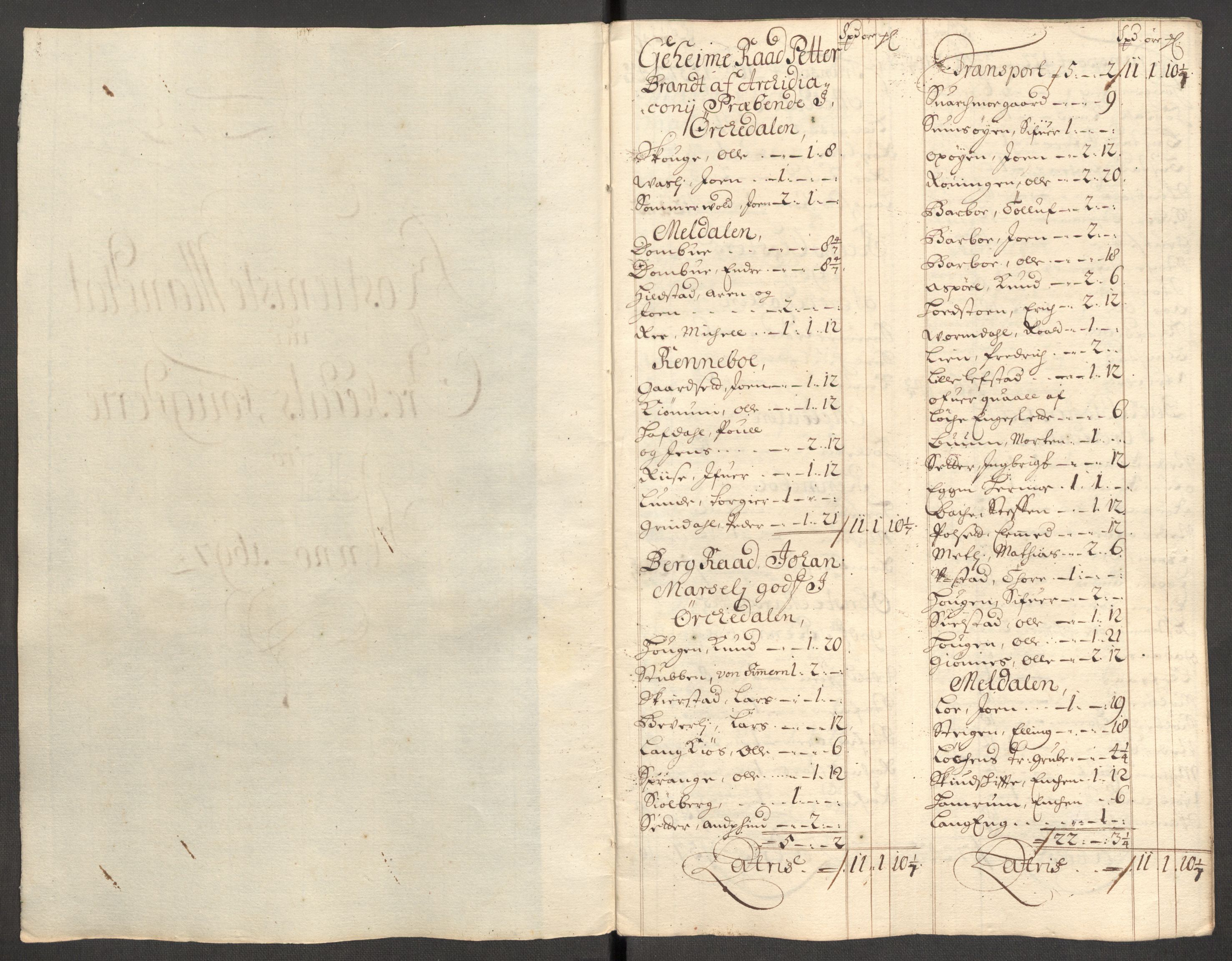 Rentekammeret inntil 1814, Reviderte regnskaper, Fogderegnskap, RA/EA-4092/R60/L3947: Fogderegnskap Orkdal og Gauldal, 1697, s. 119