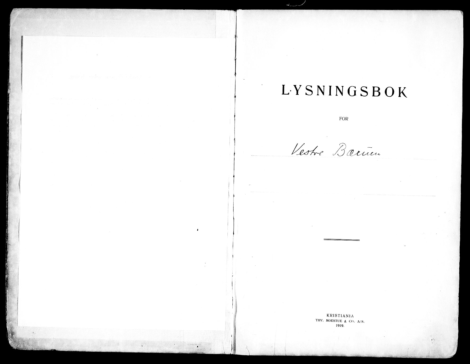 Vestre Bærum prestekontor Kirkebøker, AV/SAO-A-10209a/H/L0002: Lysningsprotokoll nr. 2, 1941-1956