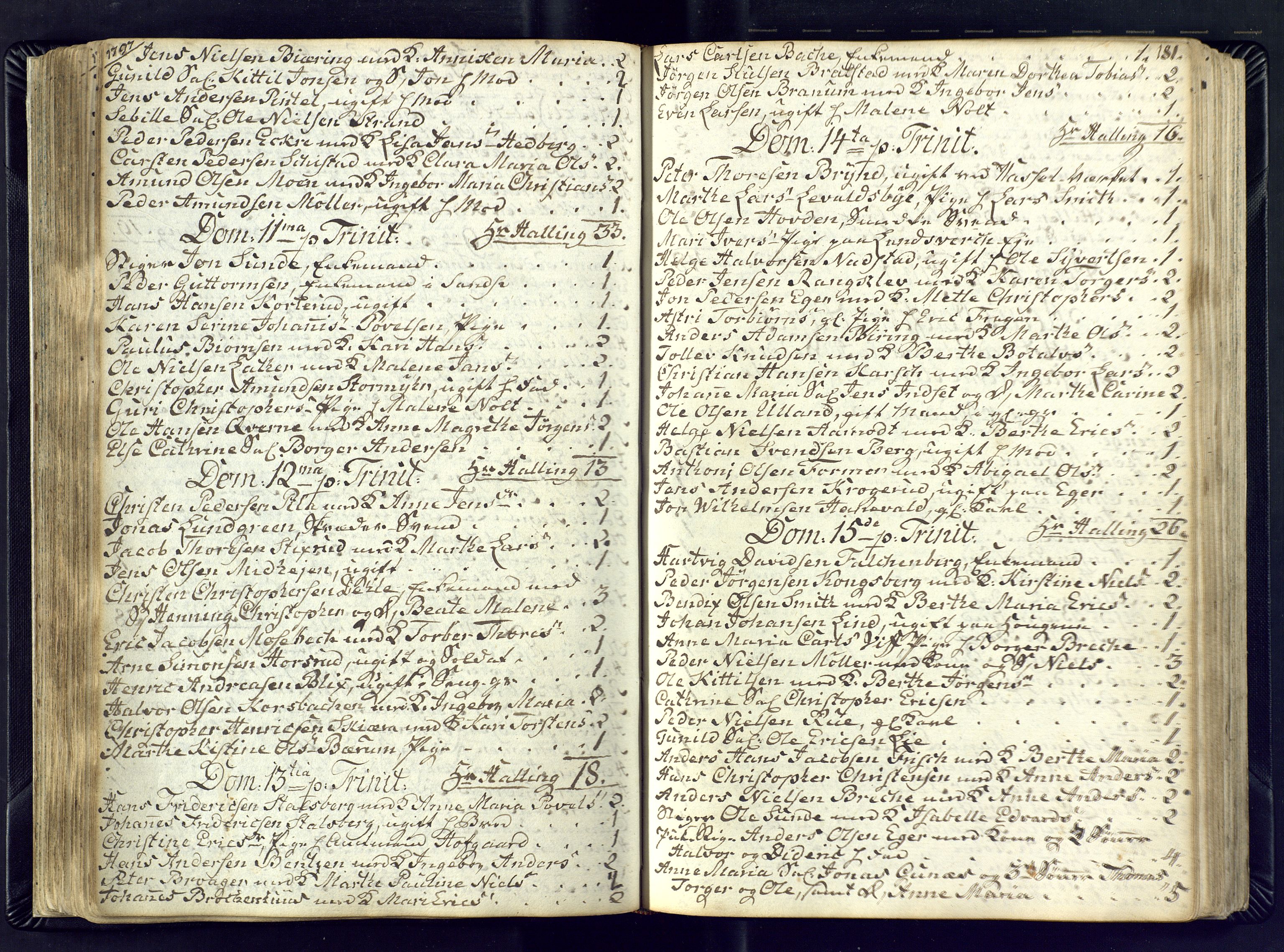 Kongsberg kirkebøker, SAKO/A-22/M/Ma/L0012: Kommunikantprotokoll nr. 12, 1794-1800, s. 181