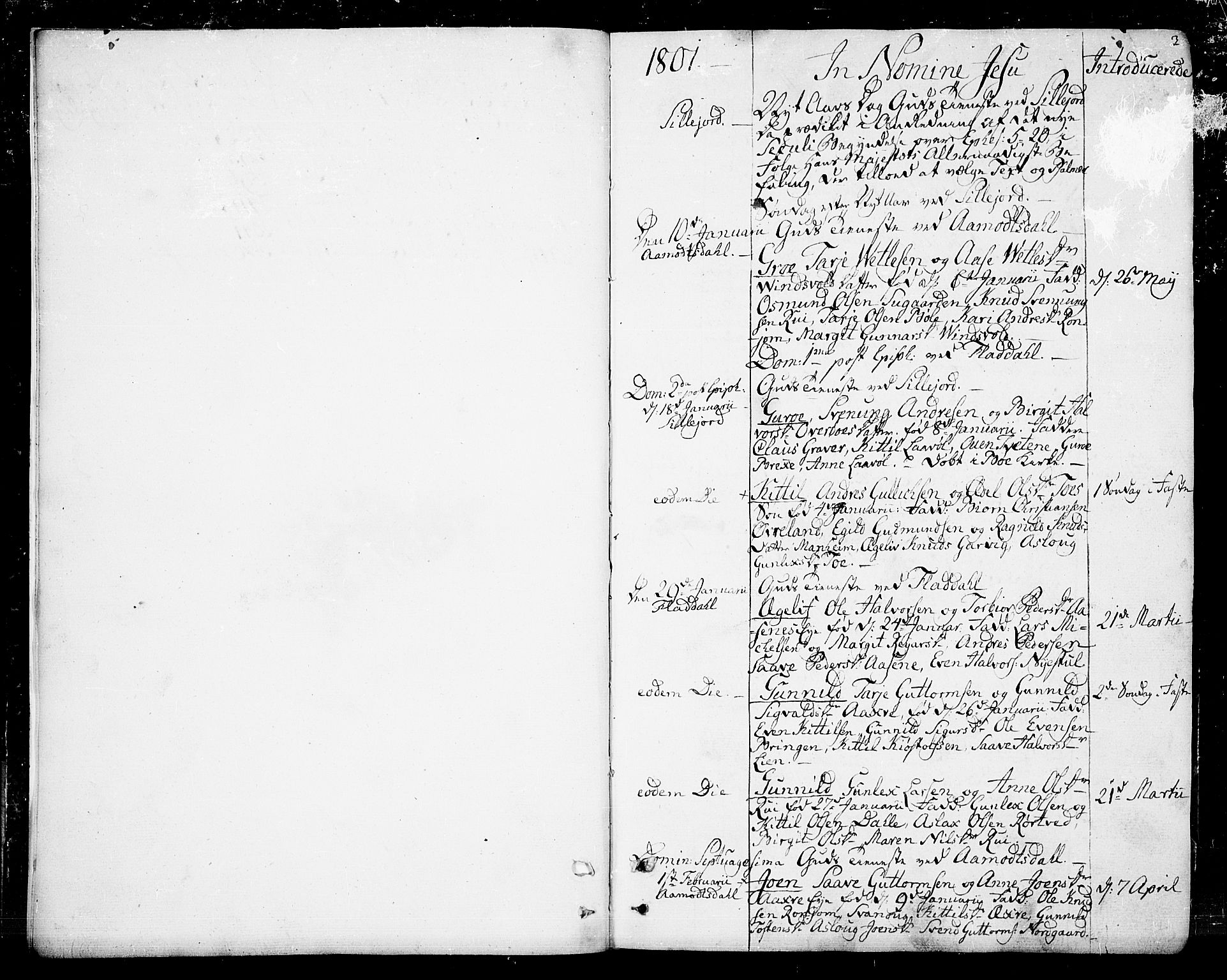 Seljord kirkebøker, AV/SAKO-A-20/F/Fa/L0009: Ministerialbok nr. I 9, 1801-1814, s. 3