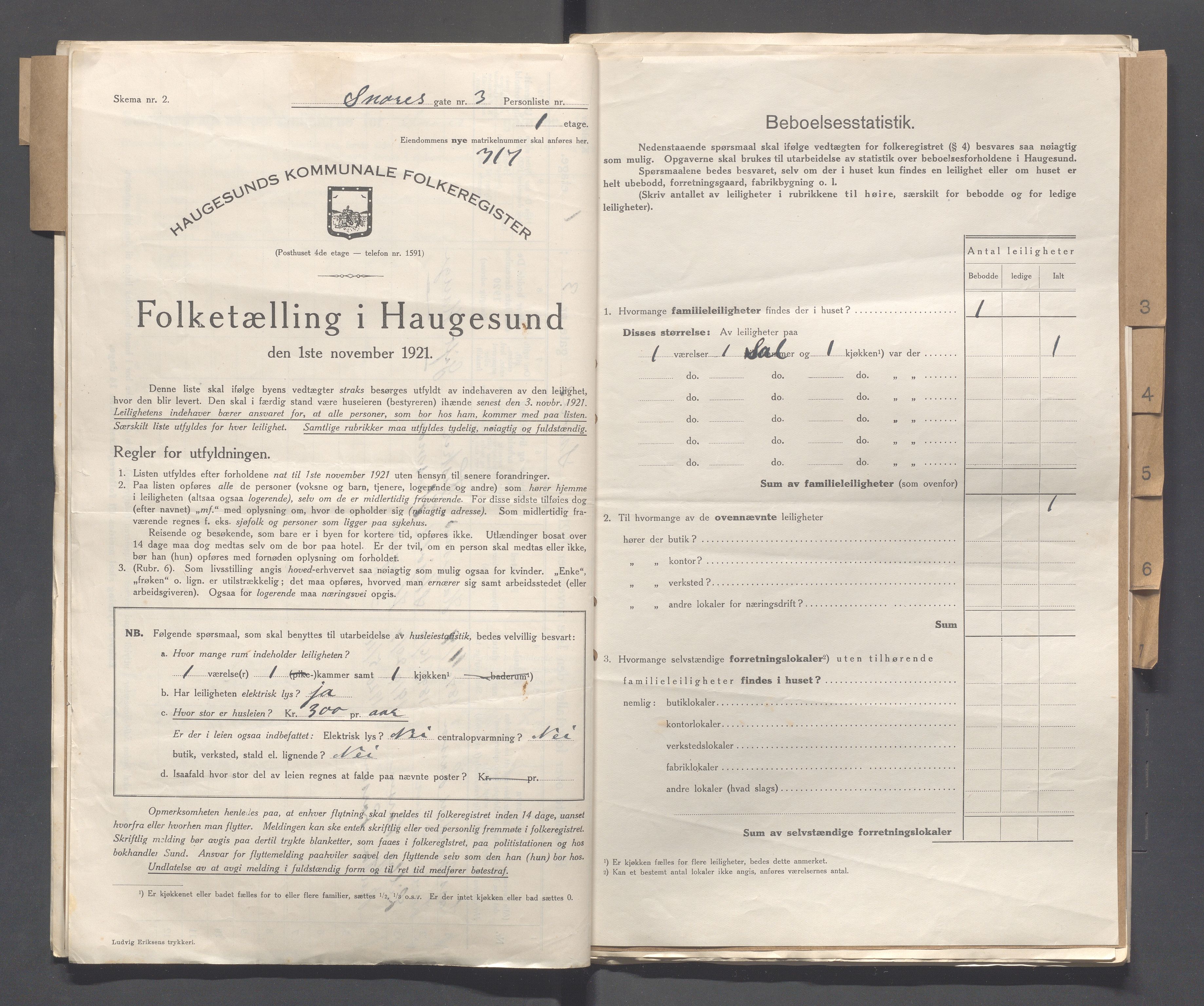 IKAR, Kommunal folketelling 1.11.1921 for Haugesund, 1921, s. 4283