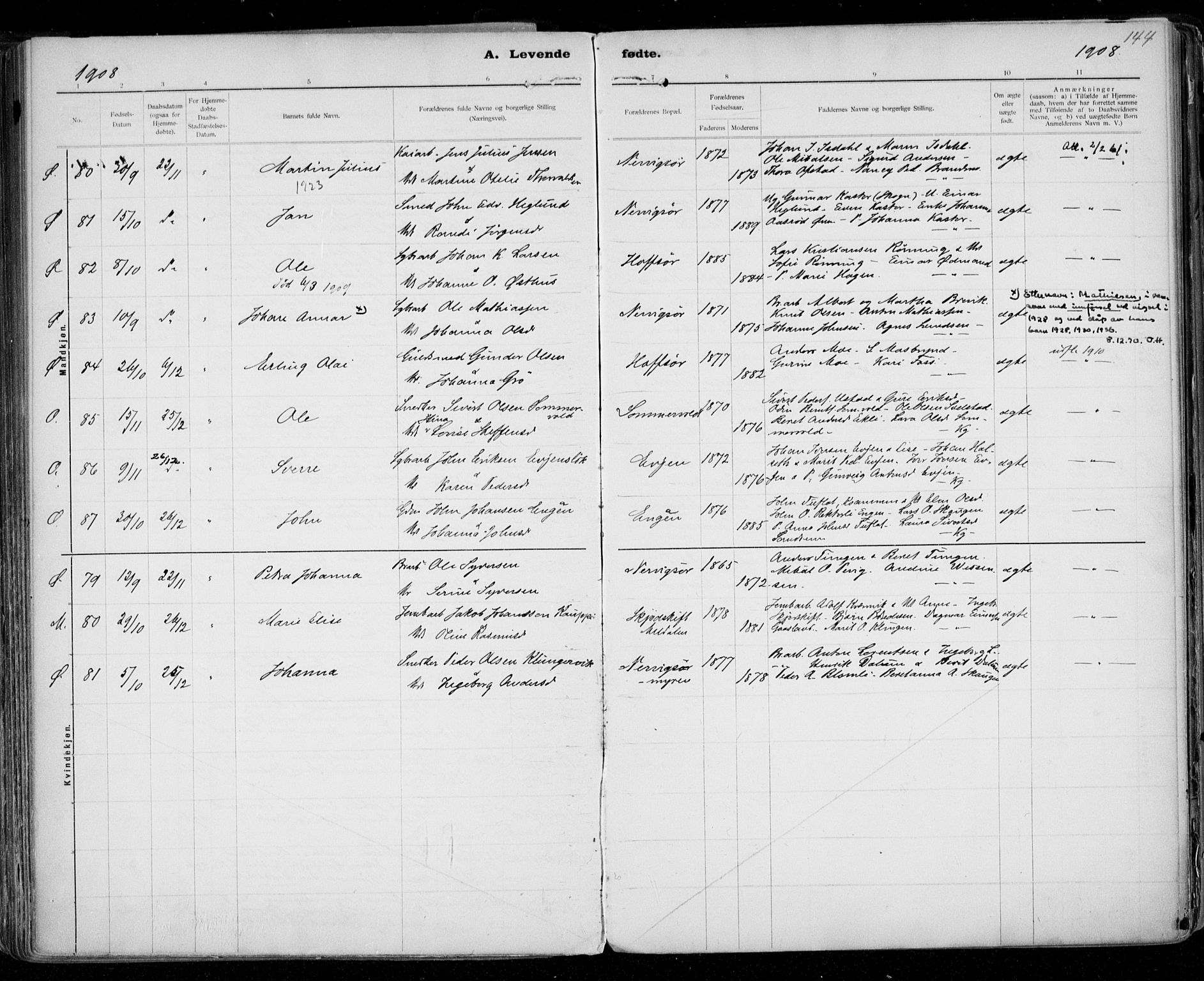 Ministerialprotokoller, klokkerbøker og fødselsregistre - Sør-Trøndelag, AV/SAT-A-1456/668/L0811: Ministerialbok nr. 668A11, 1894-1913, s. 144