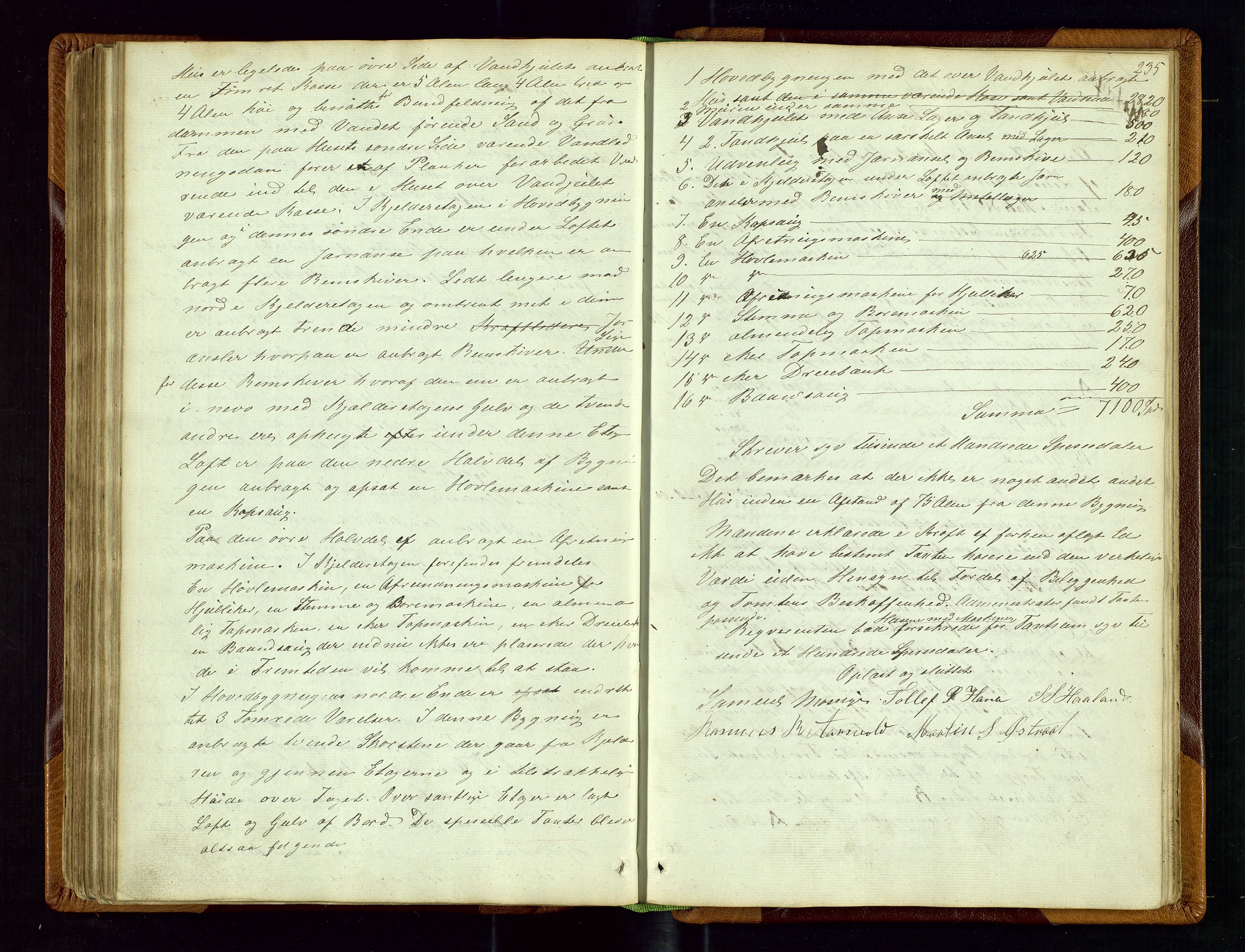 Høyland/Sandnes lensmannskontor, AV/SAST-A-100166/Goa/L0001: Takstprotokoll, 1846-1880, s. 234b-235a