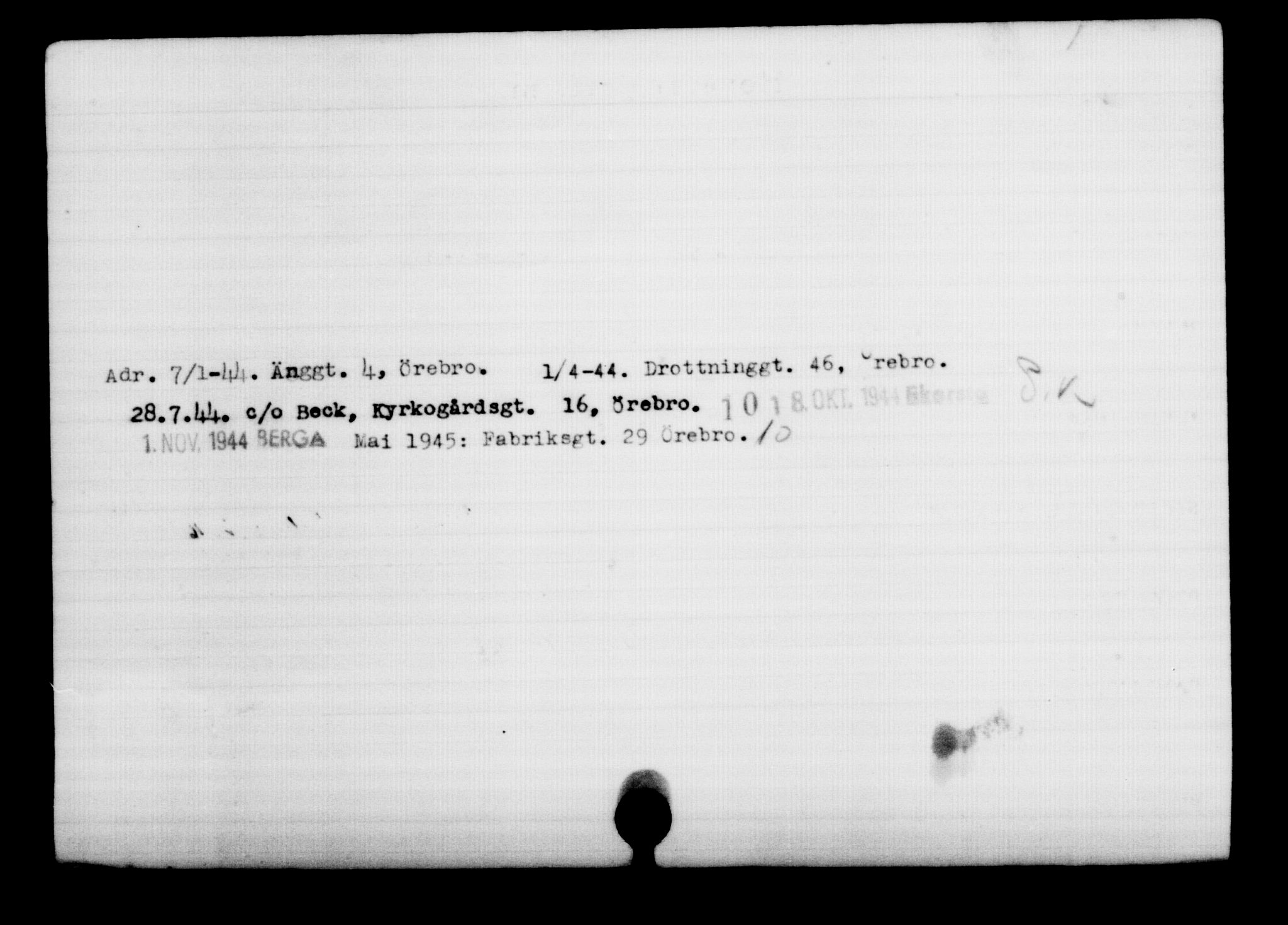 Utenriksstasjonene, Legasjonen i Stockholm, Flyktningkontoret, AV/RA-S-6753/V/Va/L0001: Kjesäterkartoteket, flyktninger med registreringsnr. 1-1000, 1940-1945, s. 1413