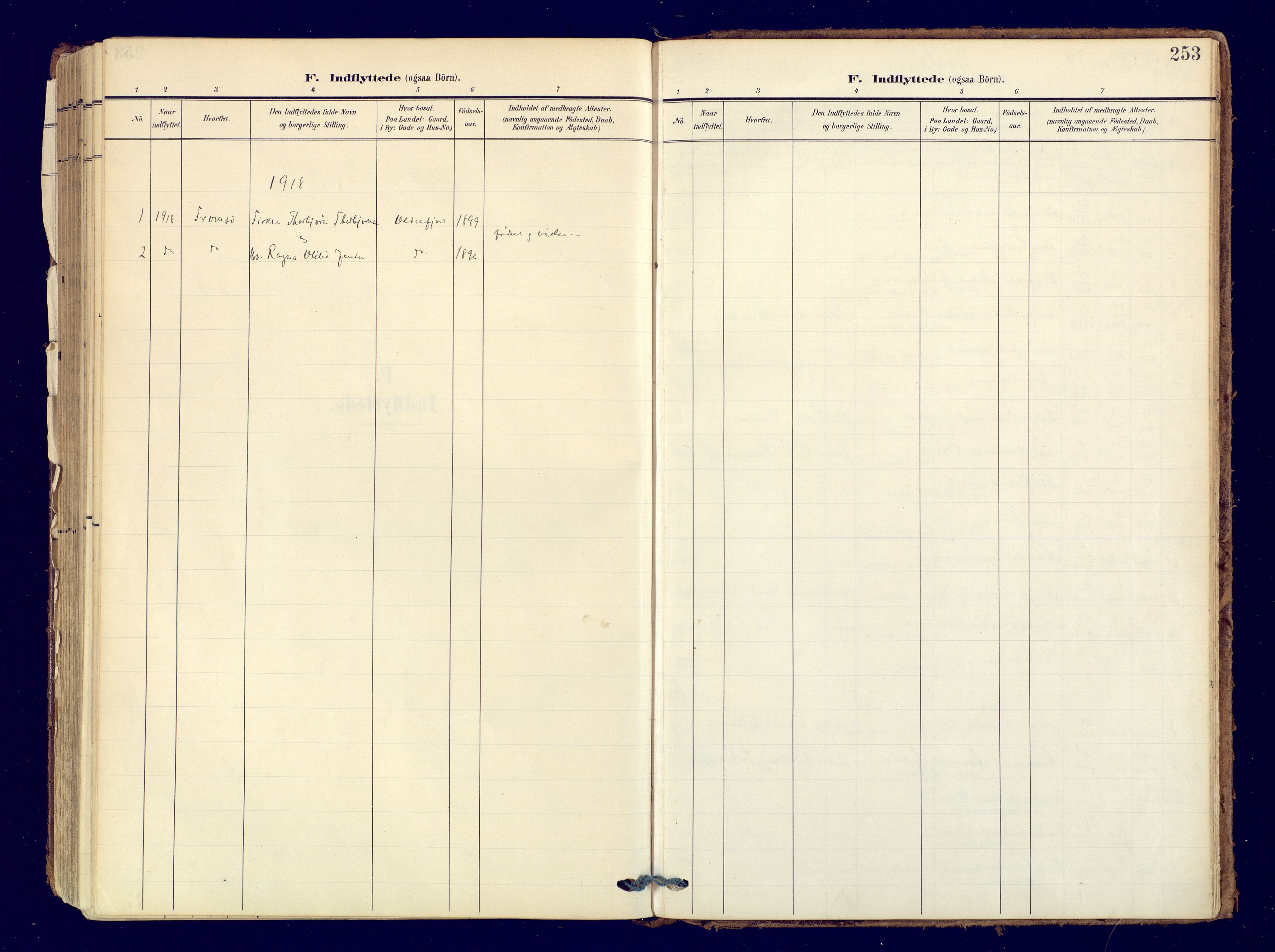 Skjervøy sokneprestkontor, AV/SATØ-S-1300/H/Ha/Haa: Ministerialbok nr. 19, 1908-1936, s. 253