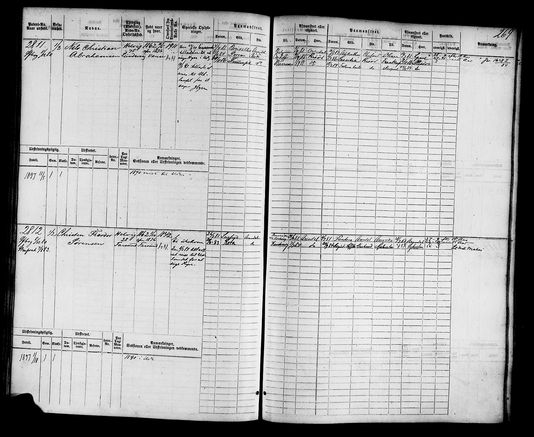 Farsund mønstringskrets, AV/SAK-2031-0017/F/Fb/L0004: Hovedrulle nr 2275-3040, M-7, 1875-1915, s. 277