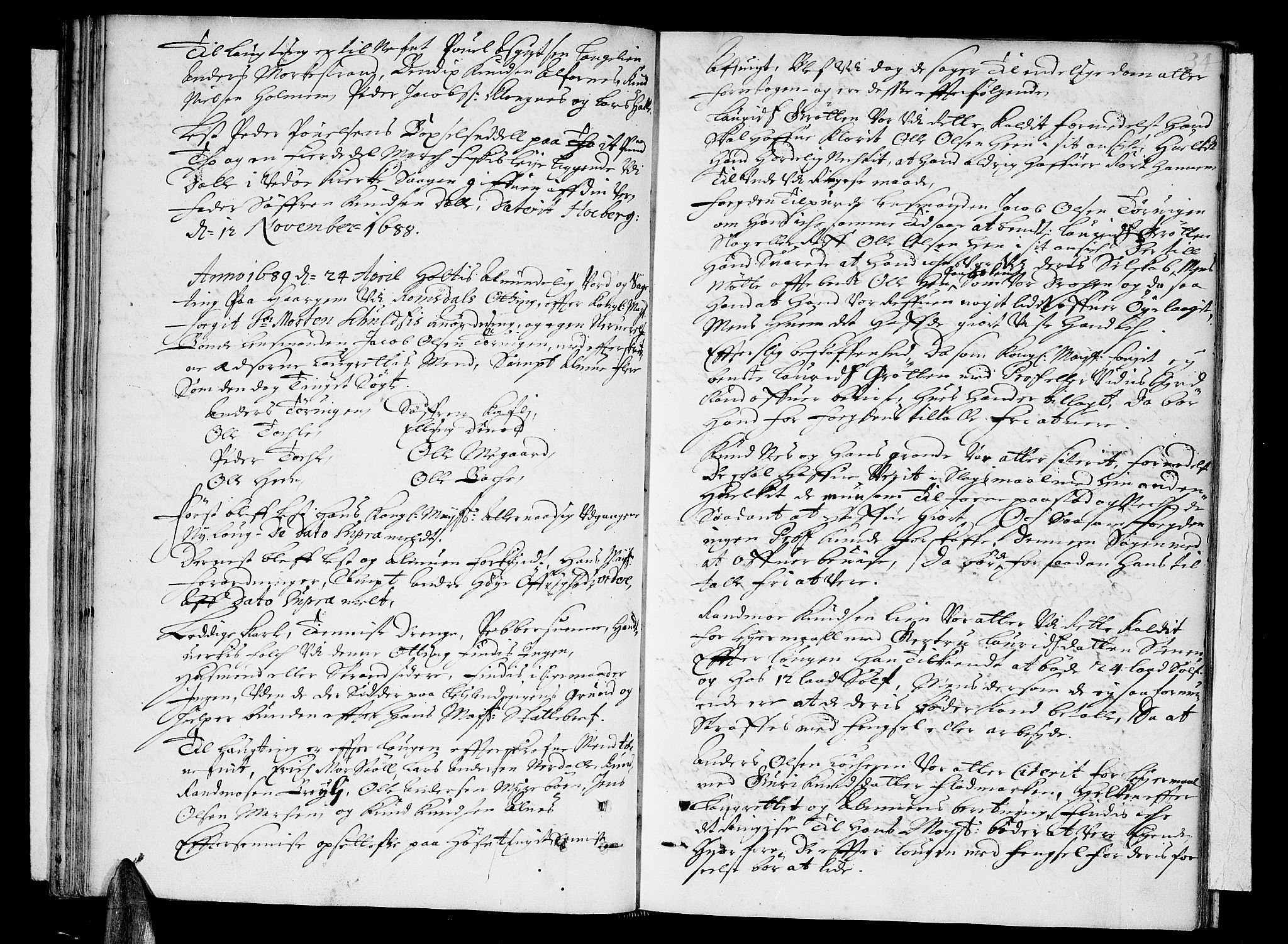 Romsdal sorenskriveri, SAT/A-4149/1/1/1A/L0001: Tingbok, 1688-1690, s. 33b-34a
