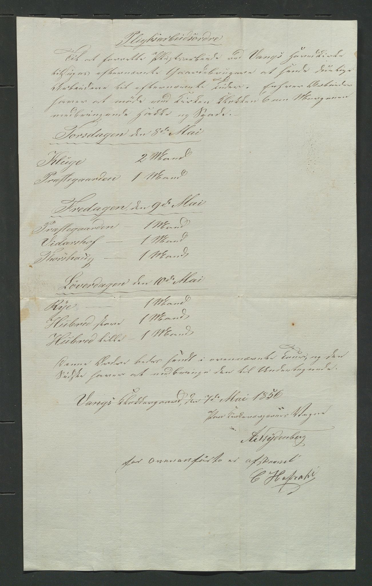 Åker i Vang, Hedmark, og familien Todderud, AV/SAH-ARK-010/E/Ec/L0001: Korrespondanse ordnet etter emne, 1772-1907, s. 175