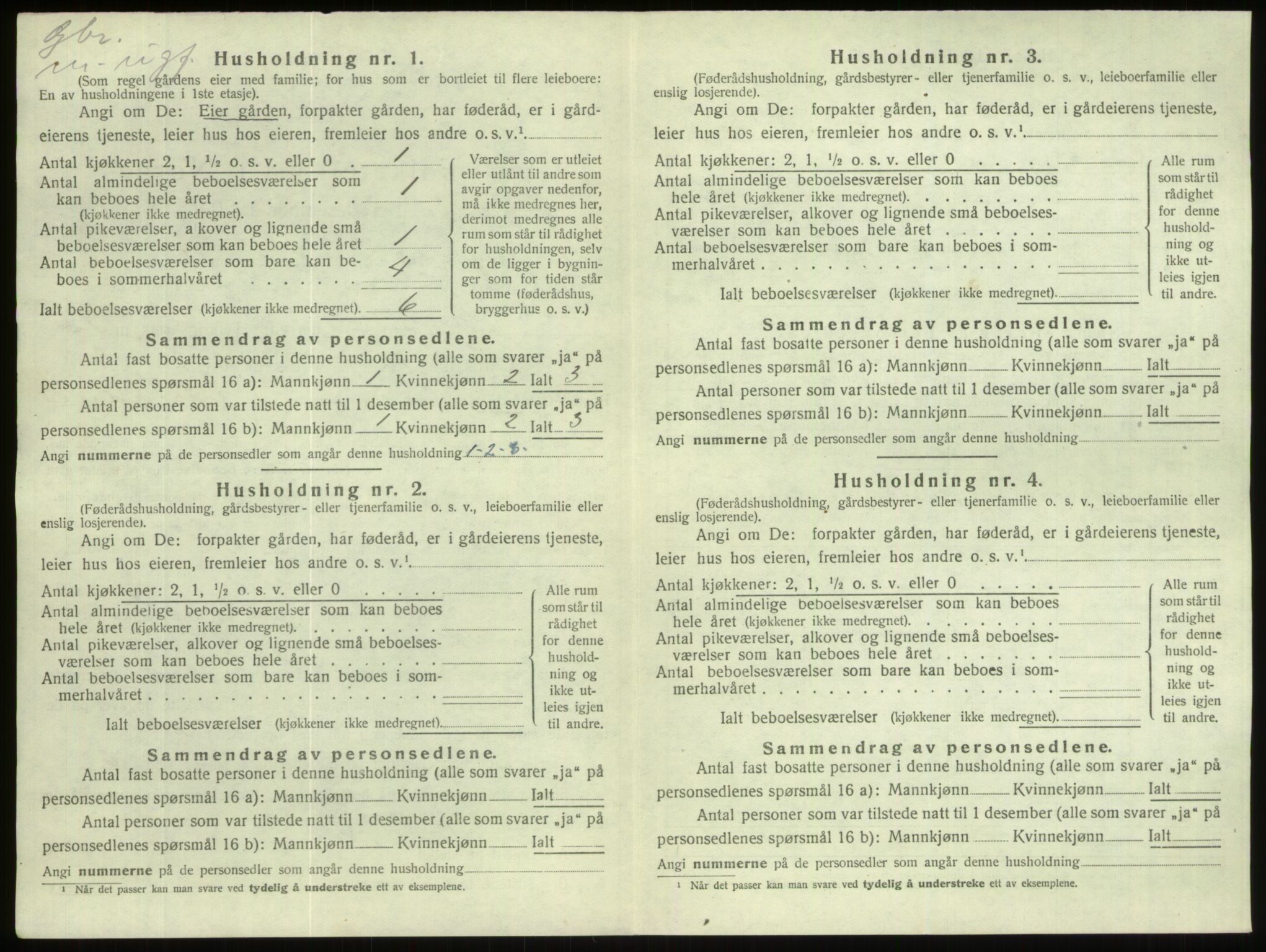 SAB, Folketelling 1920 for 1445 Gloppen herred, 1920, s. 70