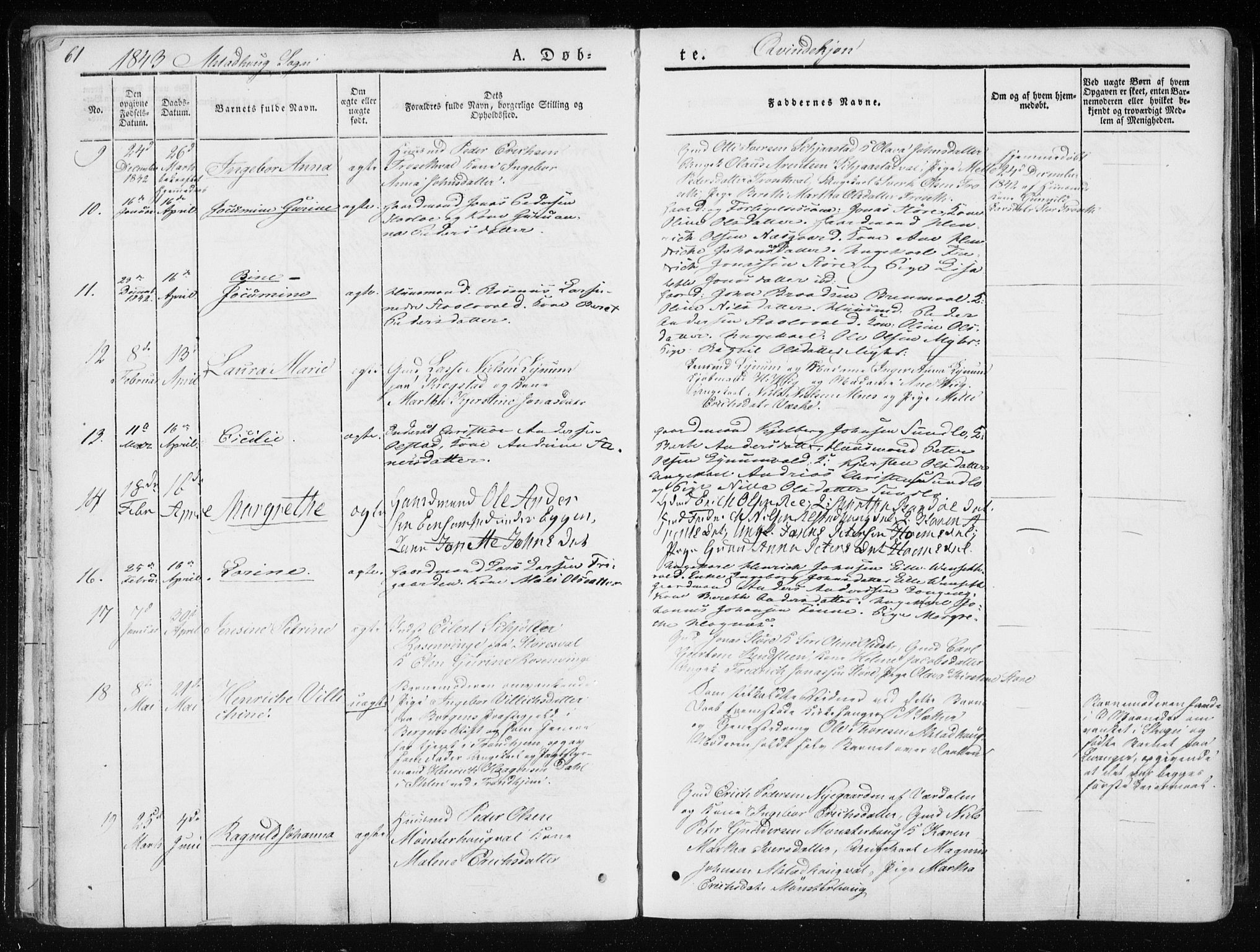 Ministerialprotokoller, klokkerbøker og fødselsregistre - Nord-Trøndelag, SAT/A-1458/717/L0154: Ministerialbok nr. 717A06 /1, 1836-1849, s. 61