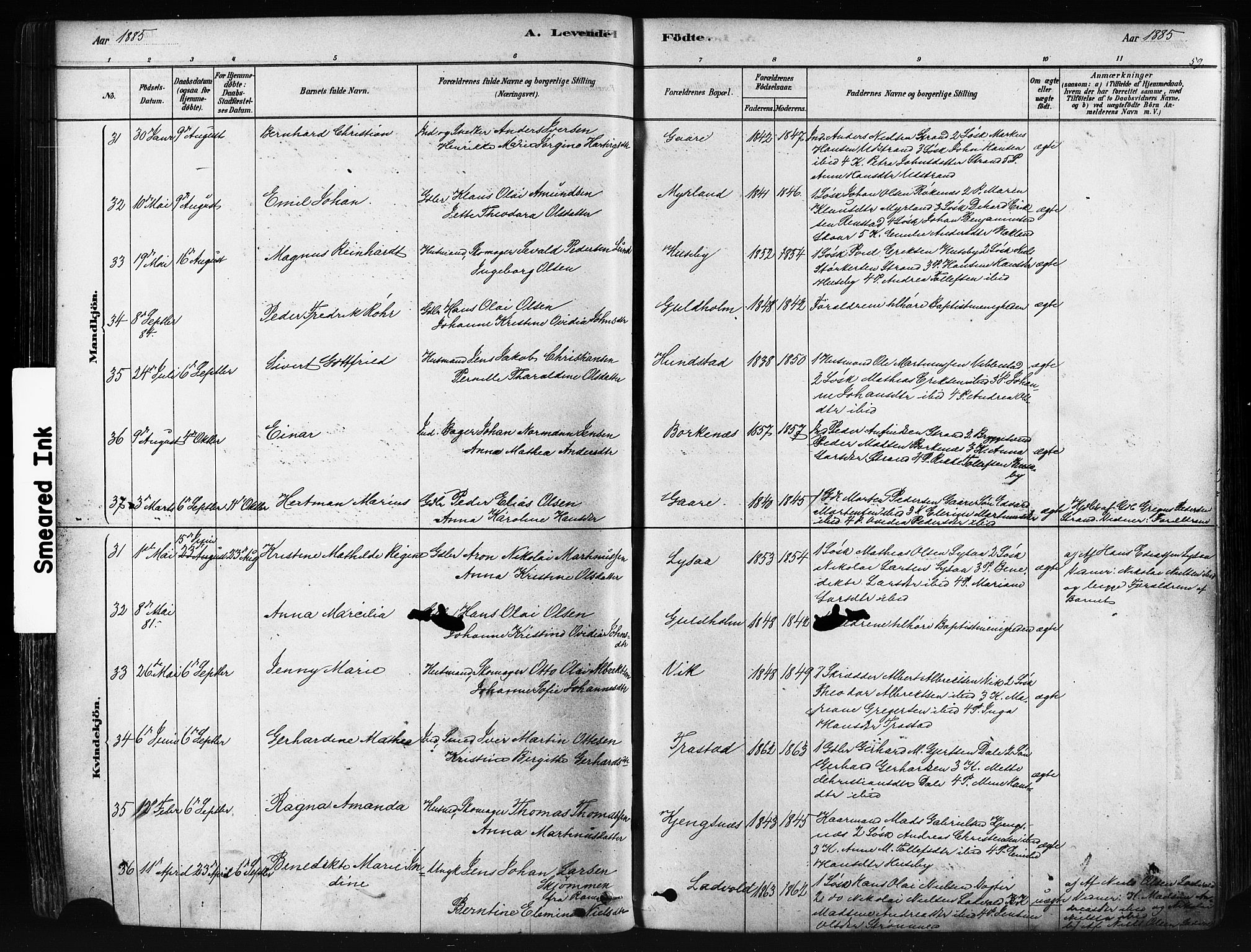 Kvæfjord sokneprestkontor, AV/SATØ-S-1323/G/Ga/Gaa/L0005kirke: Ministerialbok nr. 5, 1878-1894, s. 59