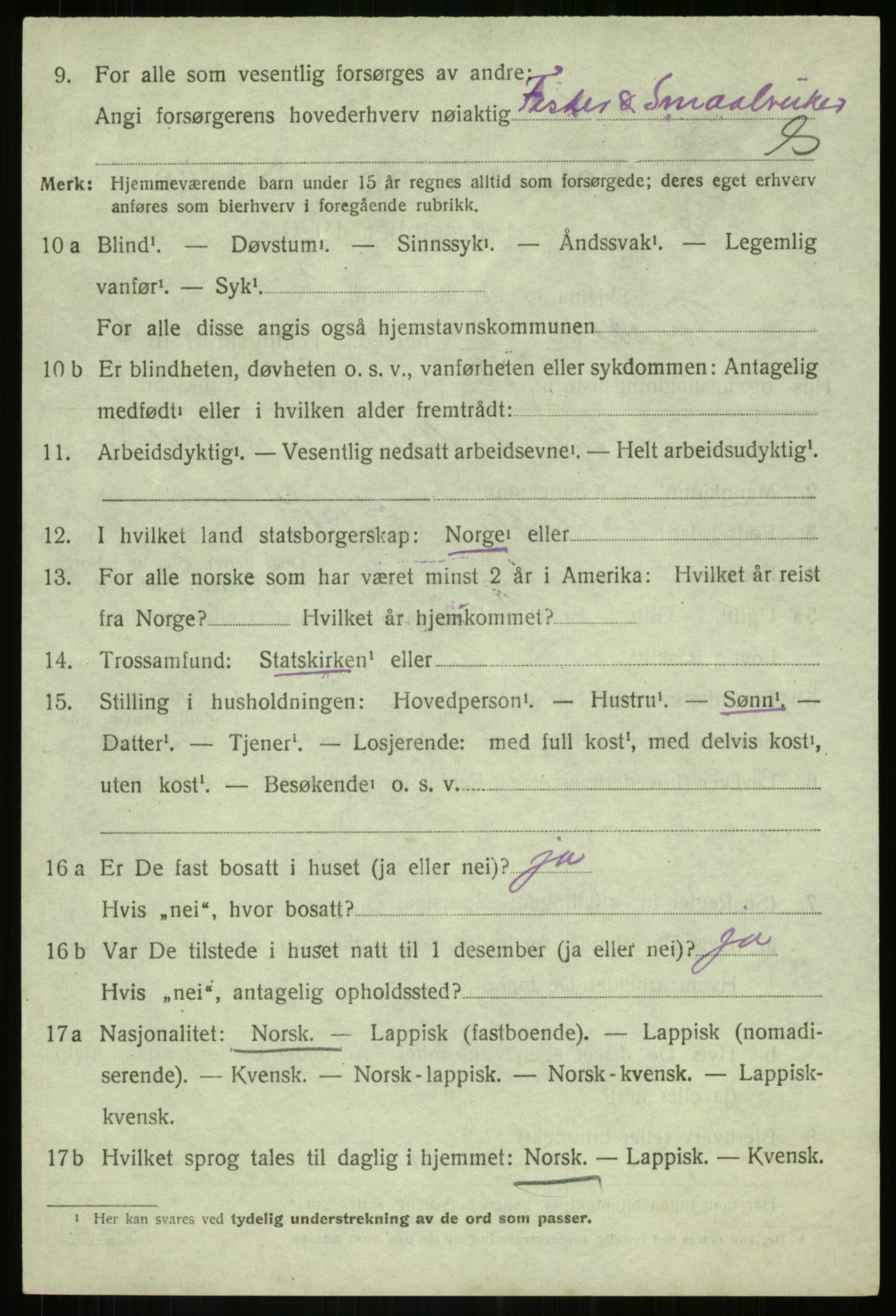 SATØ, Folketelling 1920 for 1928 Torsken herred, 1920, s. 2546