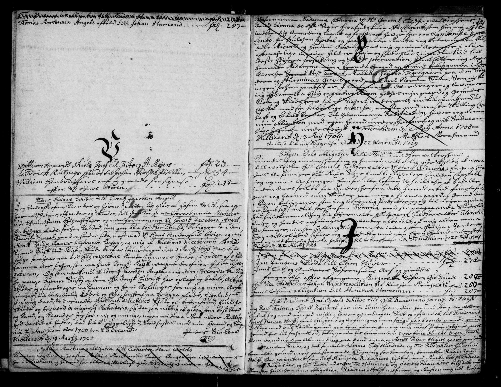 Trondheim byfogd, AV/SAT-A-0003/1/2/2C/L0004: Pantebok nr. 2a, 1700-1709, s. 13